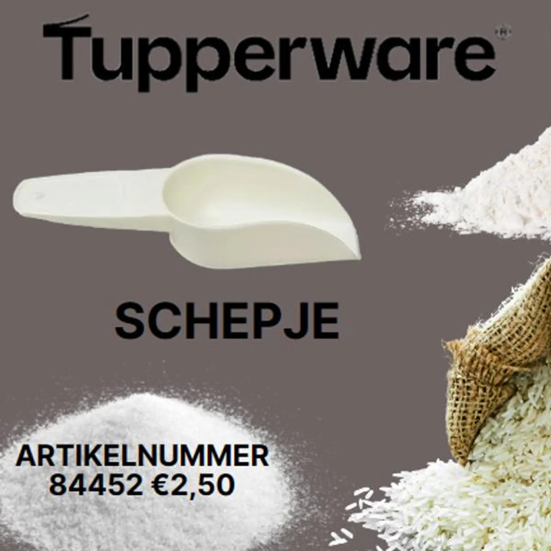 Tupperware voorraad / maatschepje