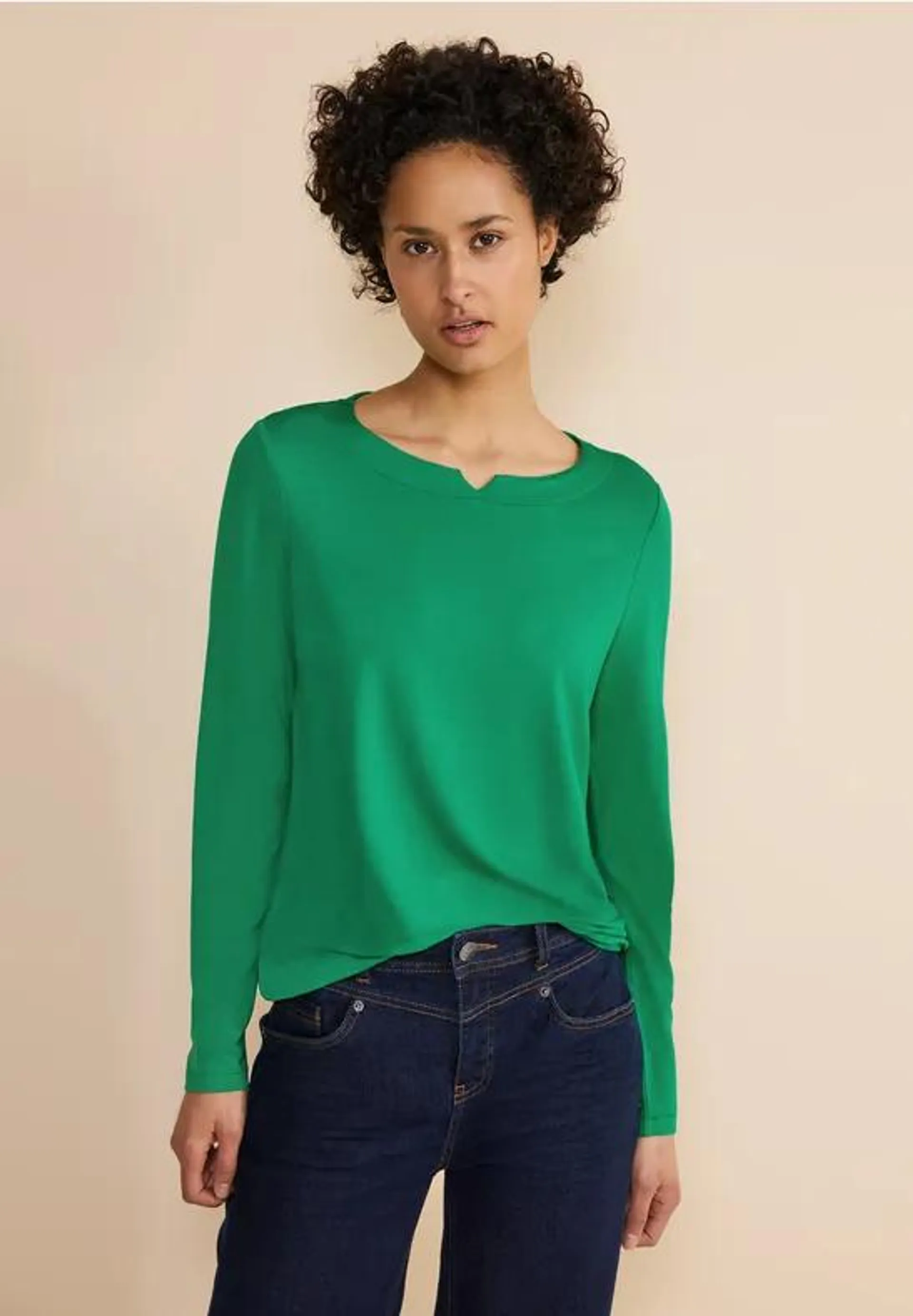 Basic shirt met lange mouwen