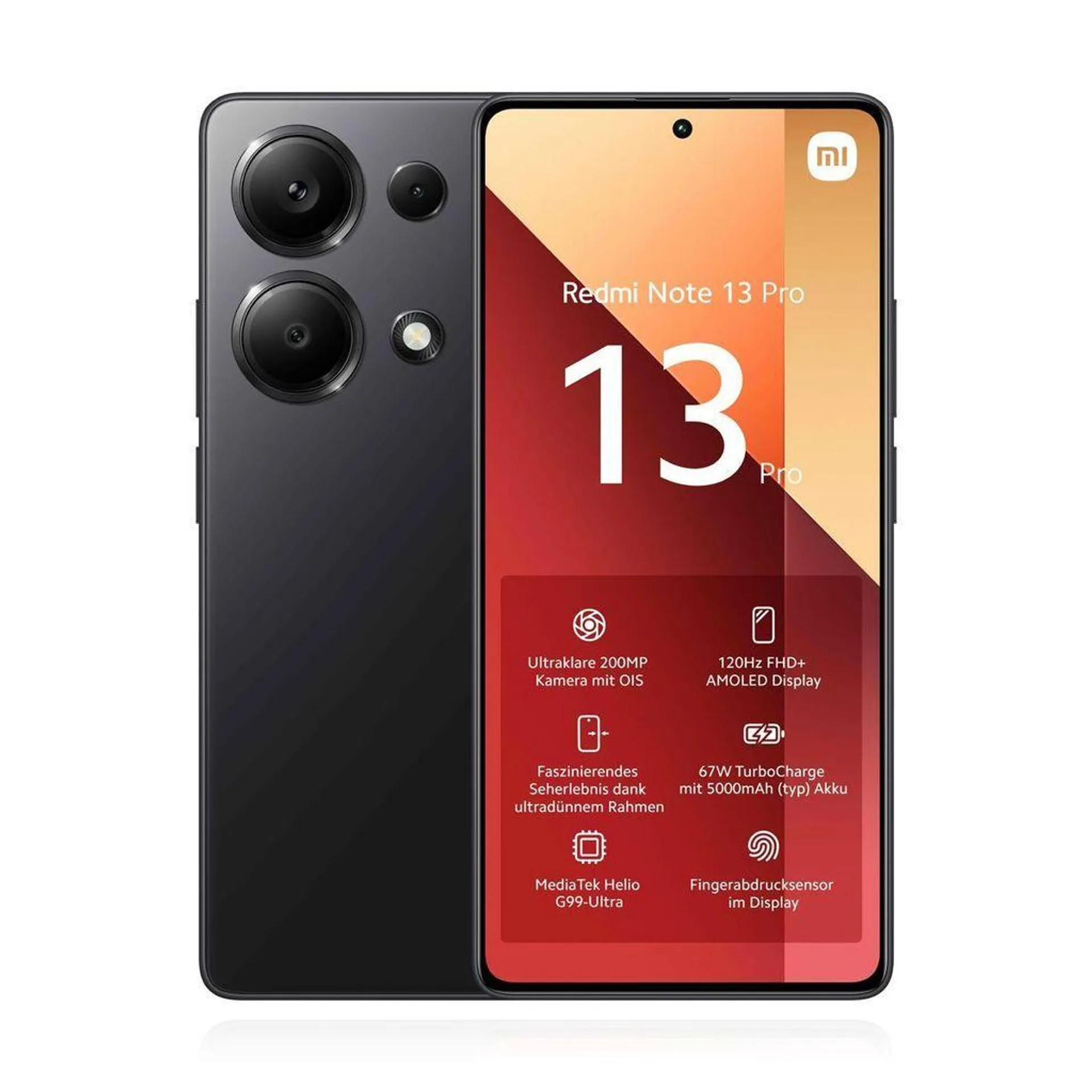 Redmi Note 13 Pro 4G 8GB + 256GB Midnight Black Smartphone