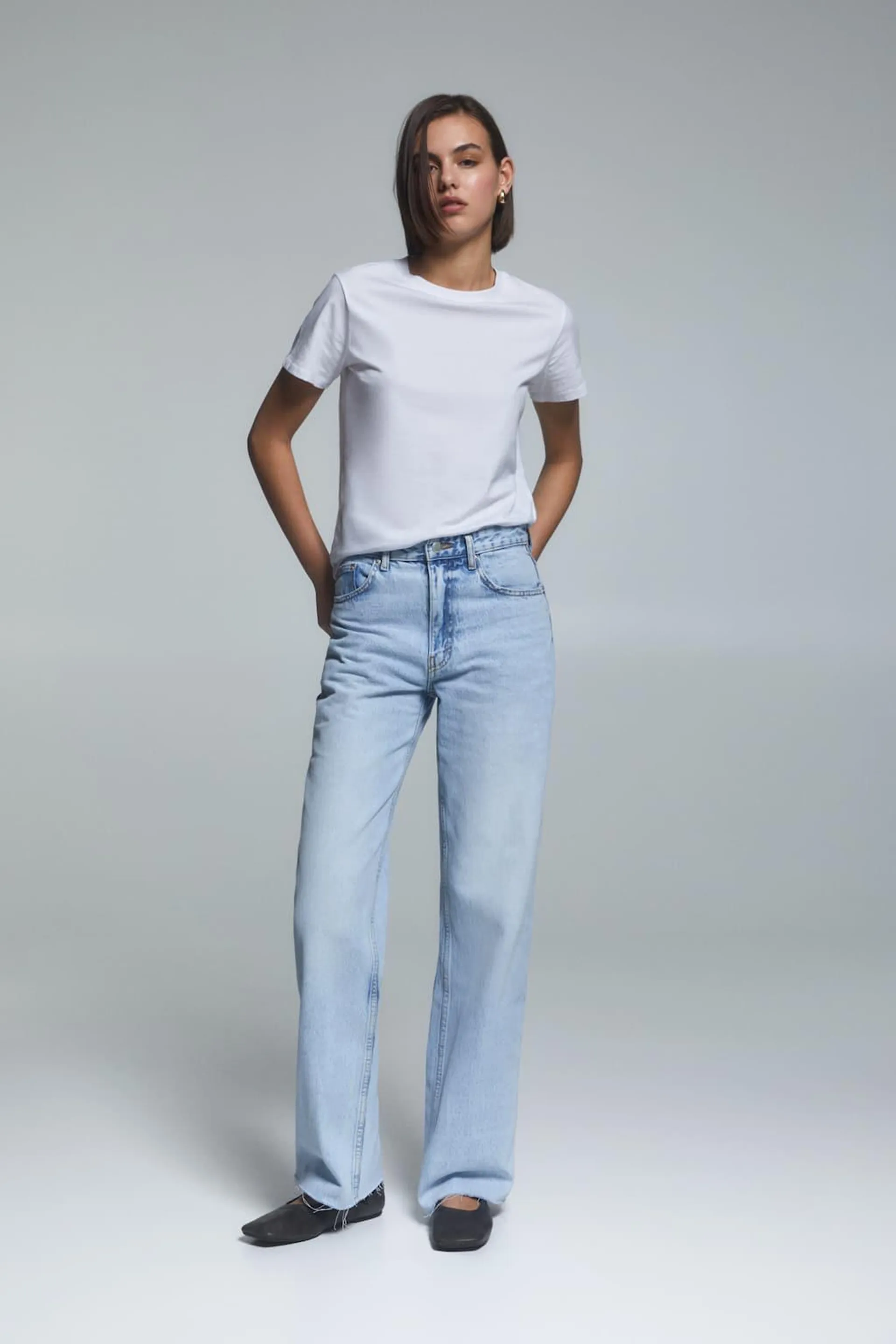 Straight model jeans met hoge taille