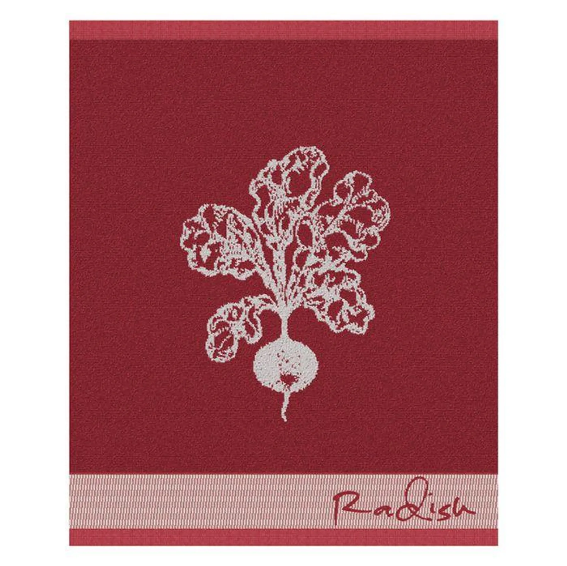 DDDDD Keukendoek Radish 50x55cm - red - set van 6