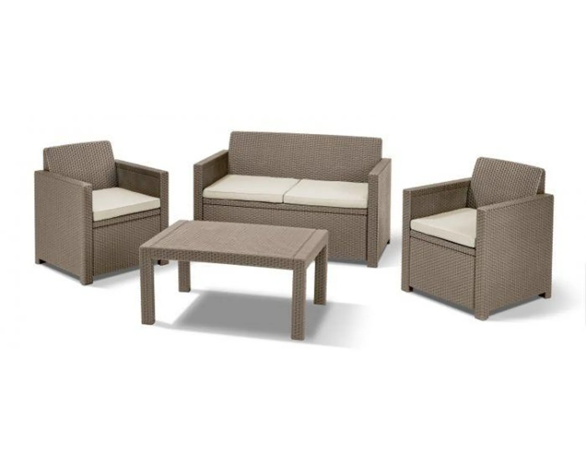 Allibert Merano loungeset cappuccino - 4-persoons