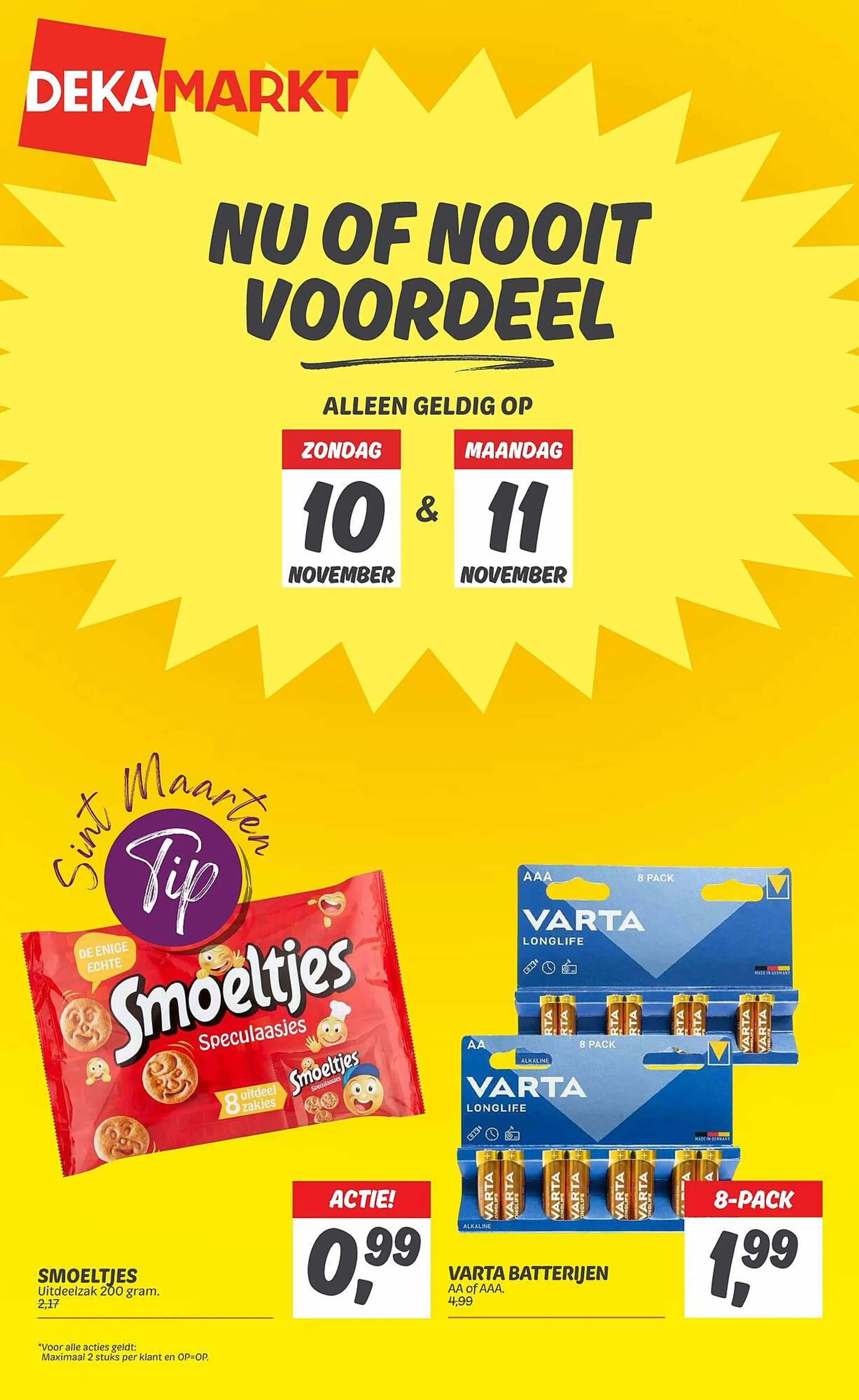 Dekamarkt folder - Nu of Nooit voordeel - 1