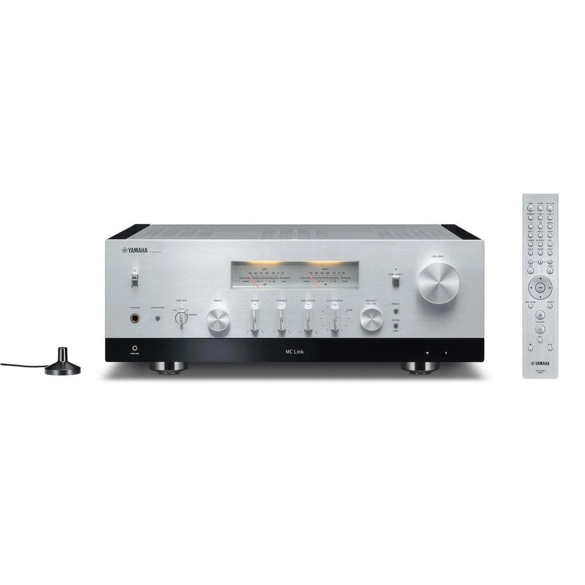 Yamaha R-N2000A zilver Netwerk receiver met Musiccast met 250,= cashback via Yamaha