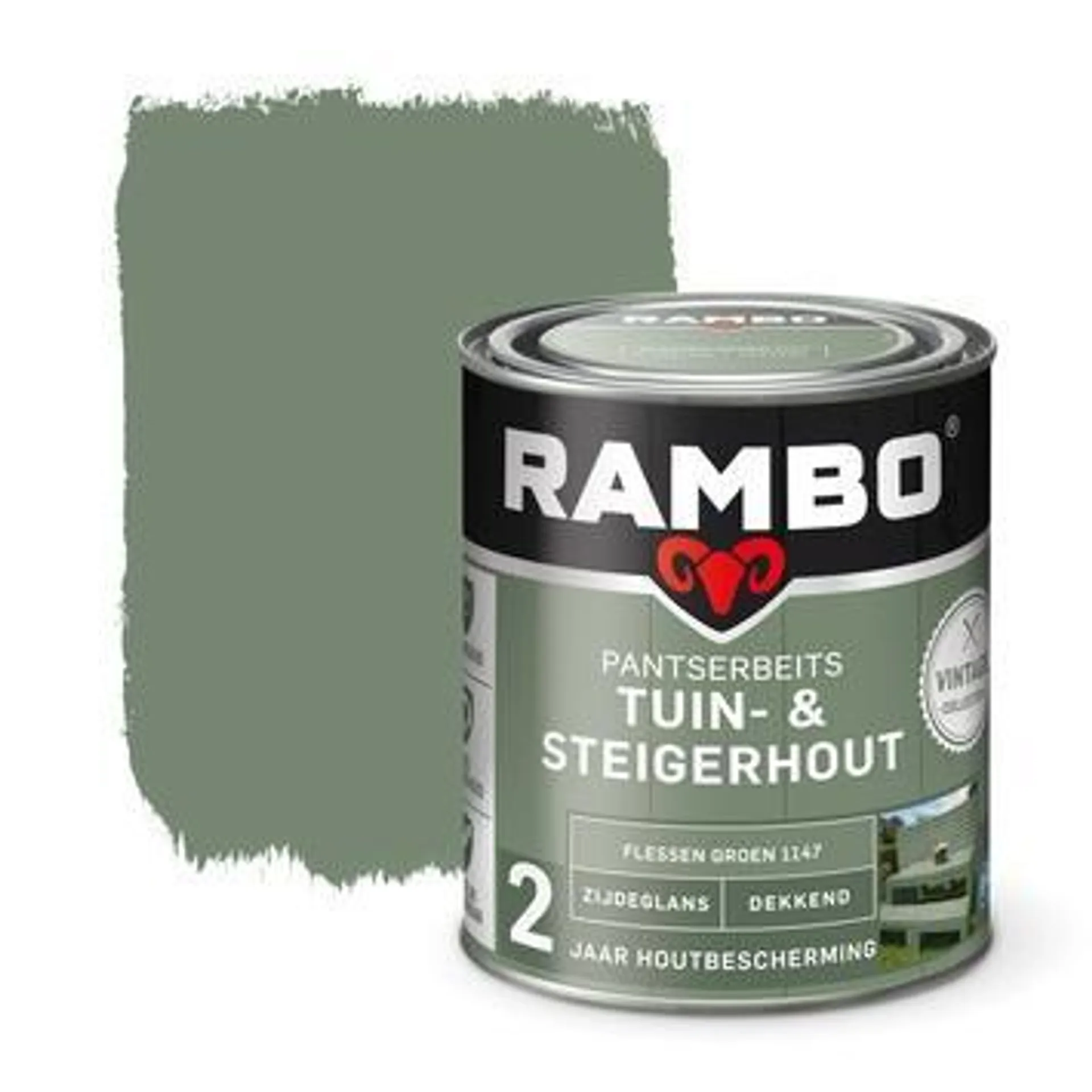 Rambo pantserbeits vintage tuin- en steigerhout flessen groen 750 ml