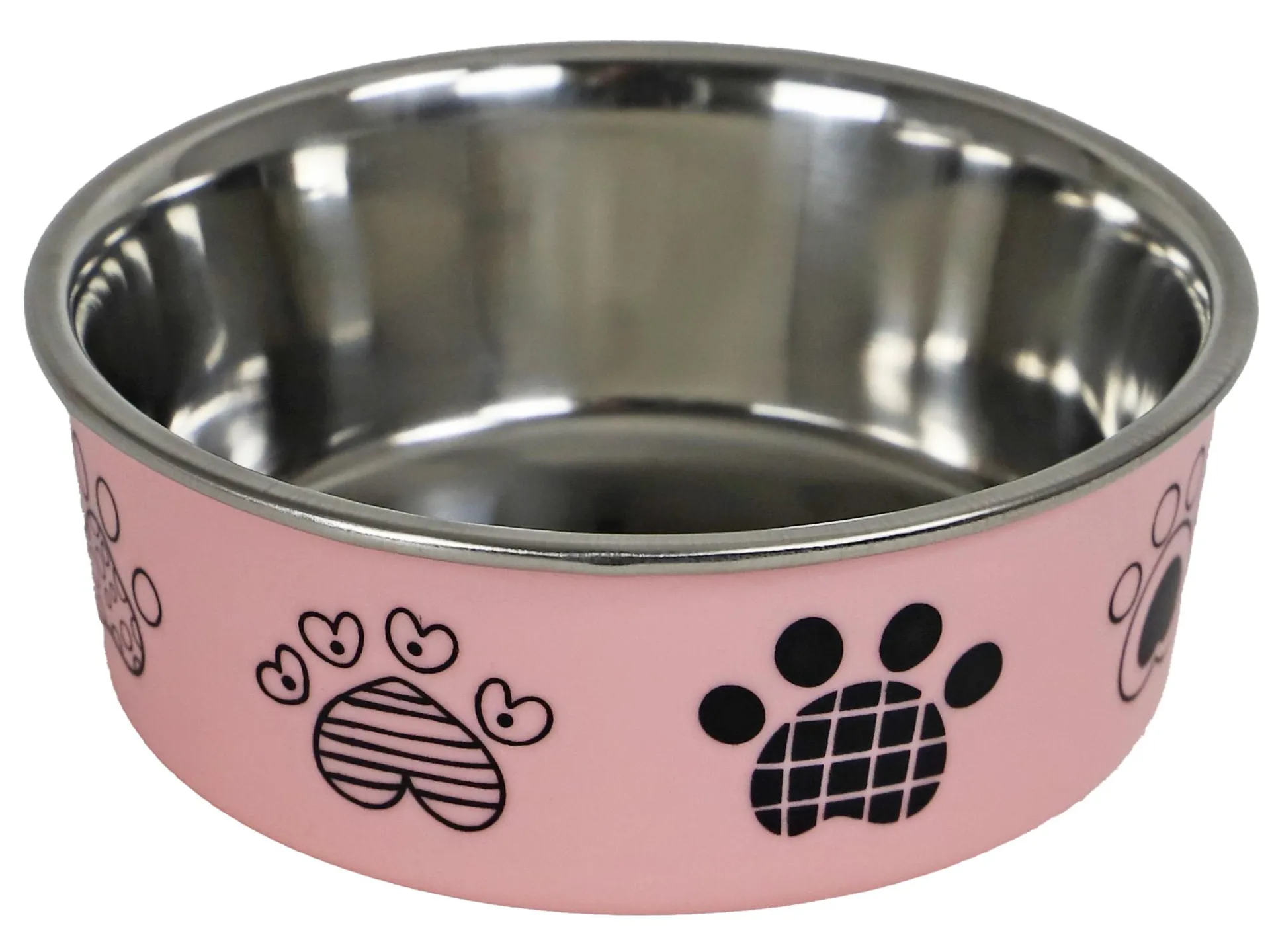 BOON Eetbak rvs paw d13cm 540ml roze