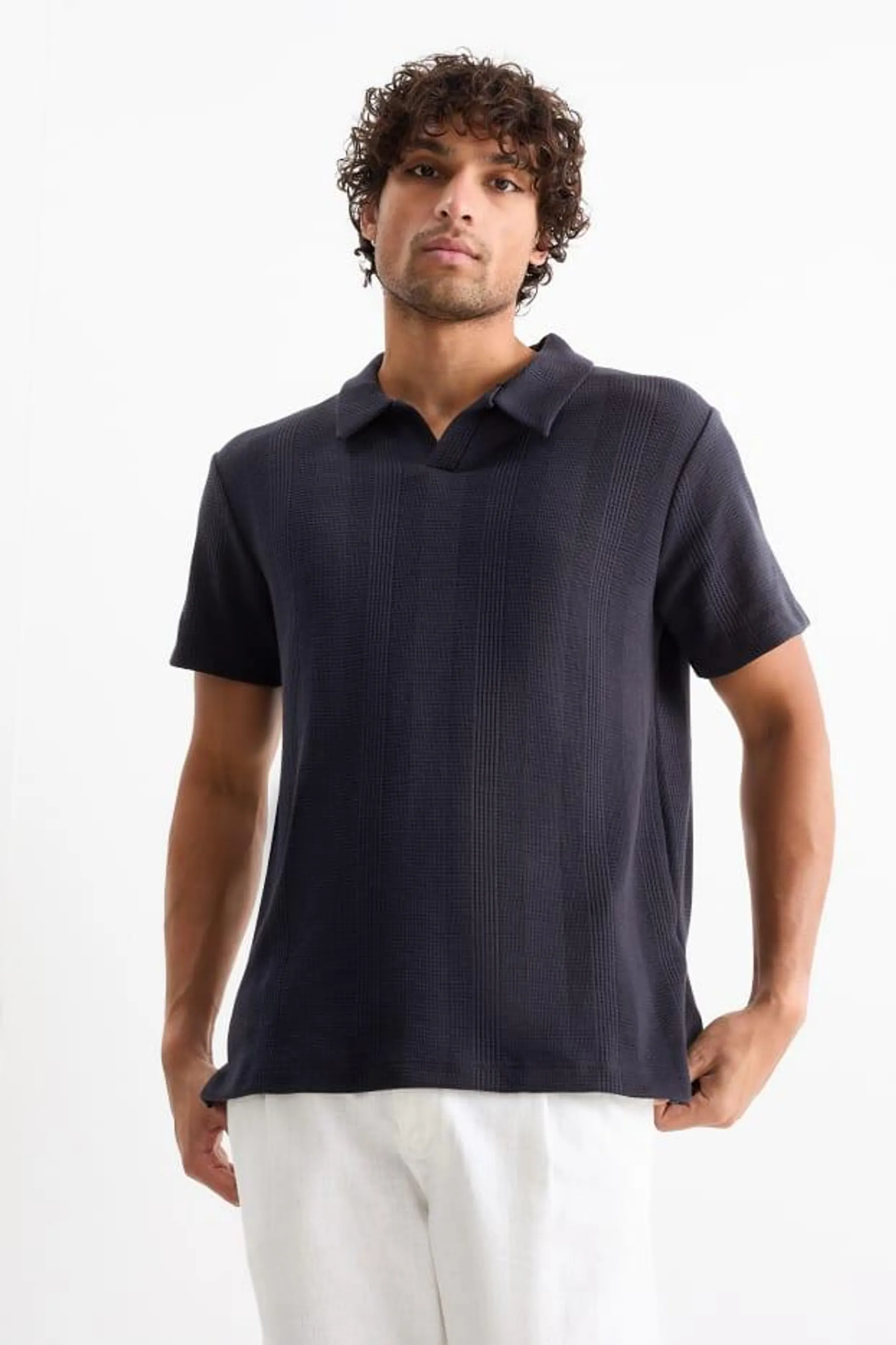 Polo shirt - textured