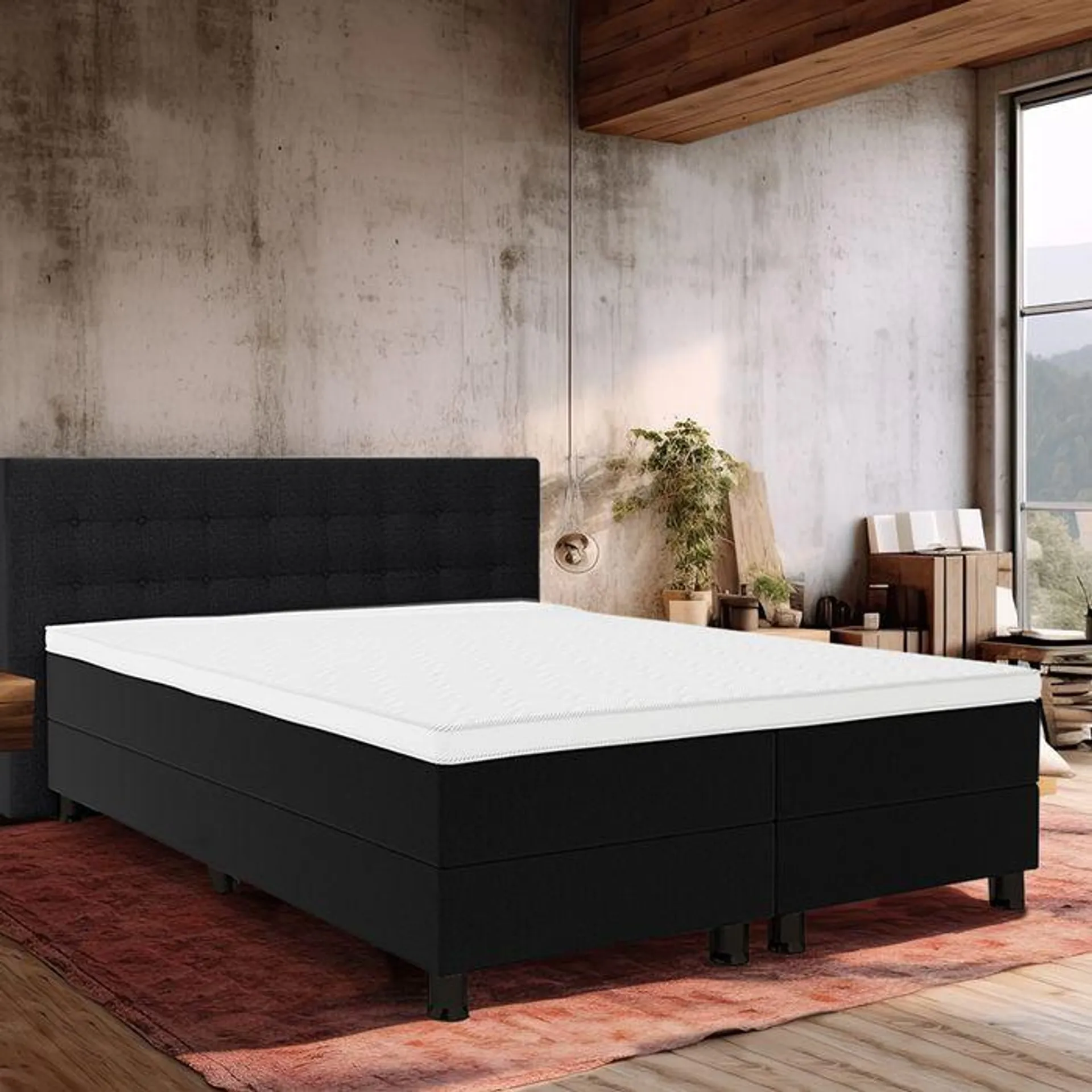 Aanbieding Boxspring Compleet Tymo - zwart