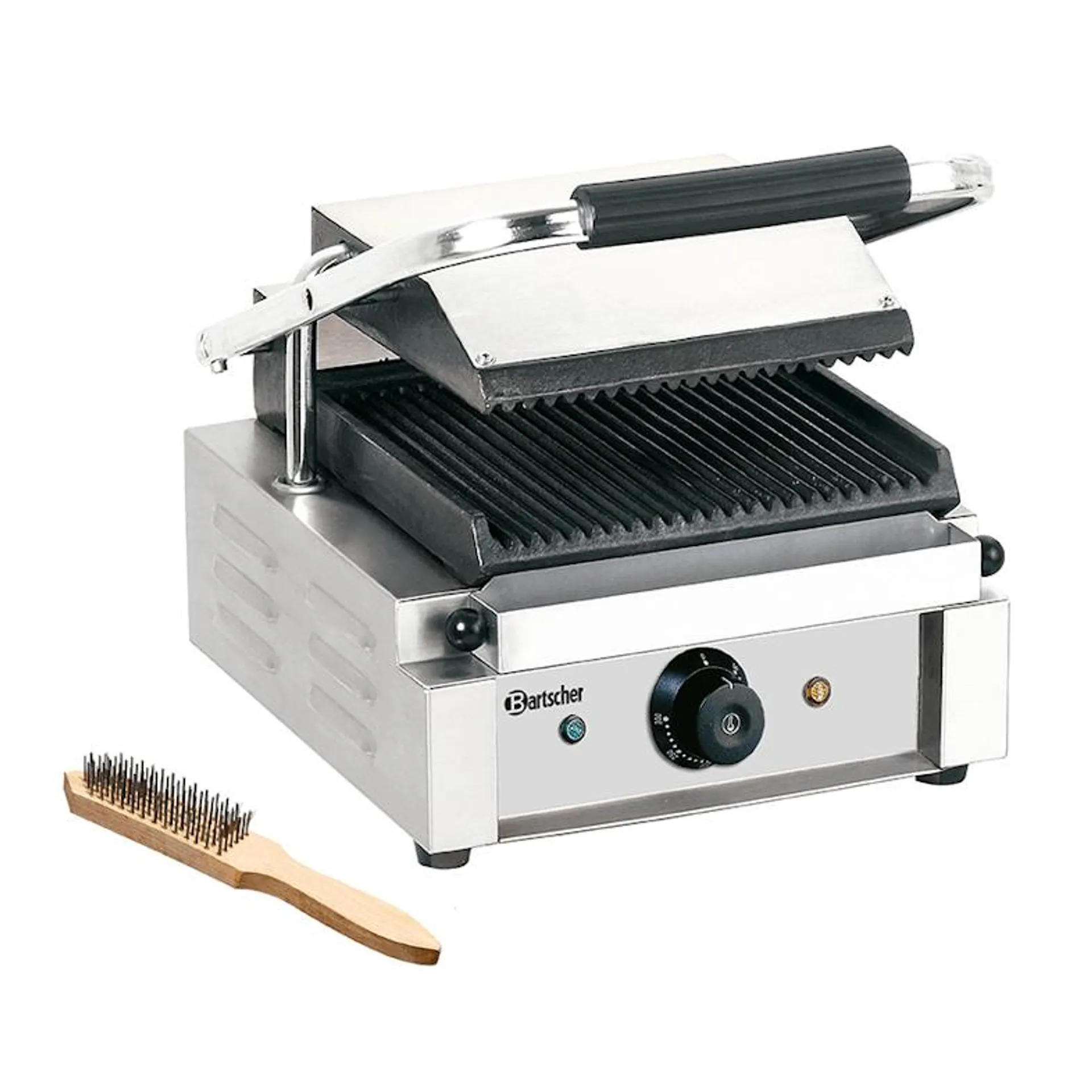 Contactgrill 1800 1R | Geribbeld | 1.8kW | Grillplaten Gietijzer/Geëmailleerd | 290x395x210(h)mm