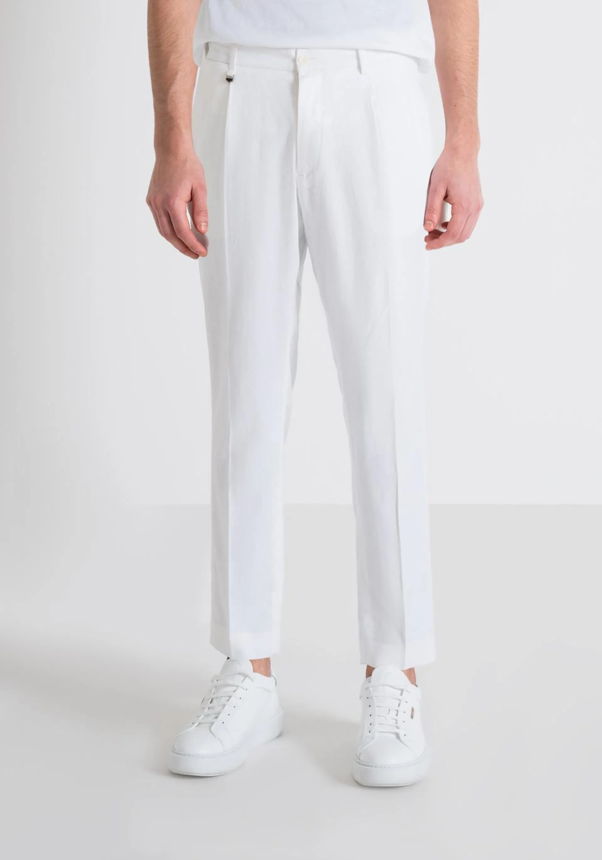 CARROT FIT PANTS "GUSTAF" LINEN BLEND