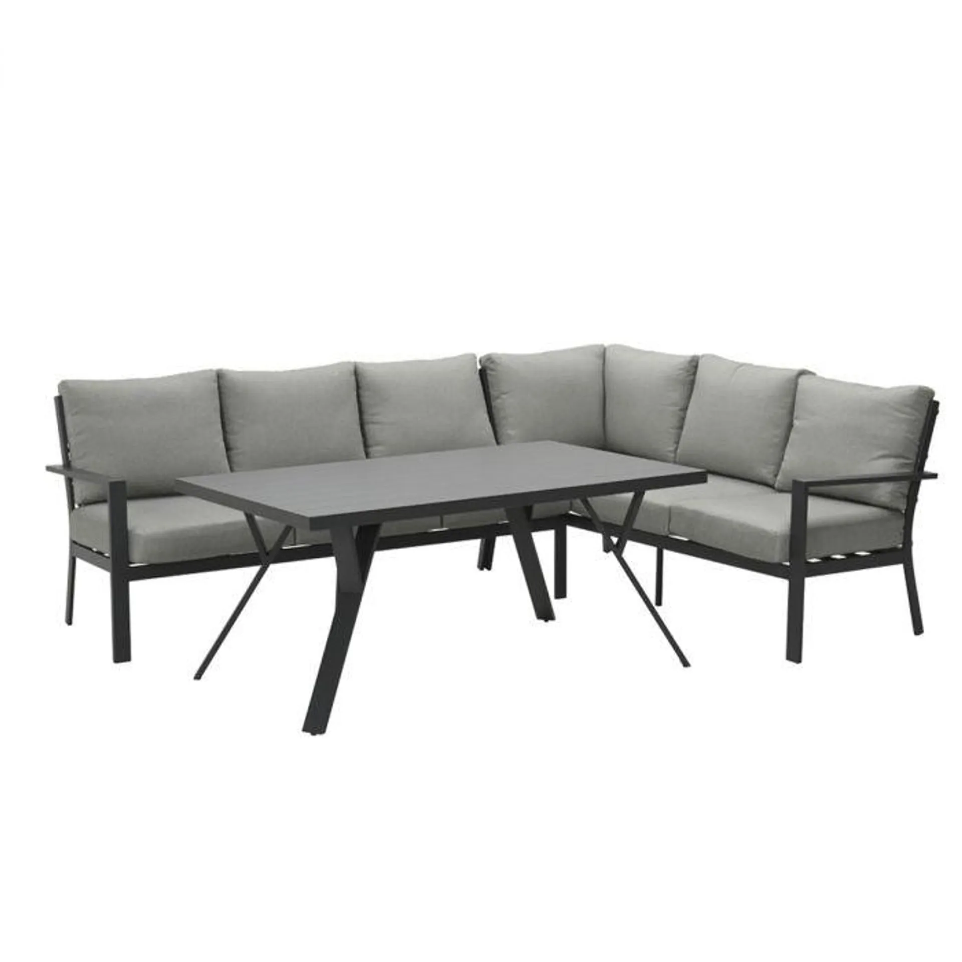 Senja lounge dining set 3-delig rechts - donker grijs