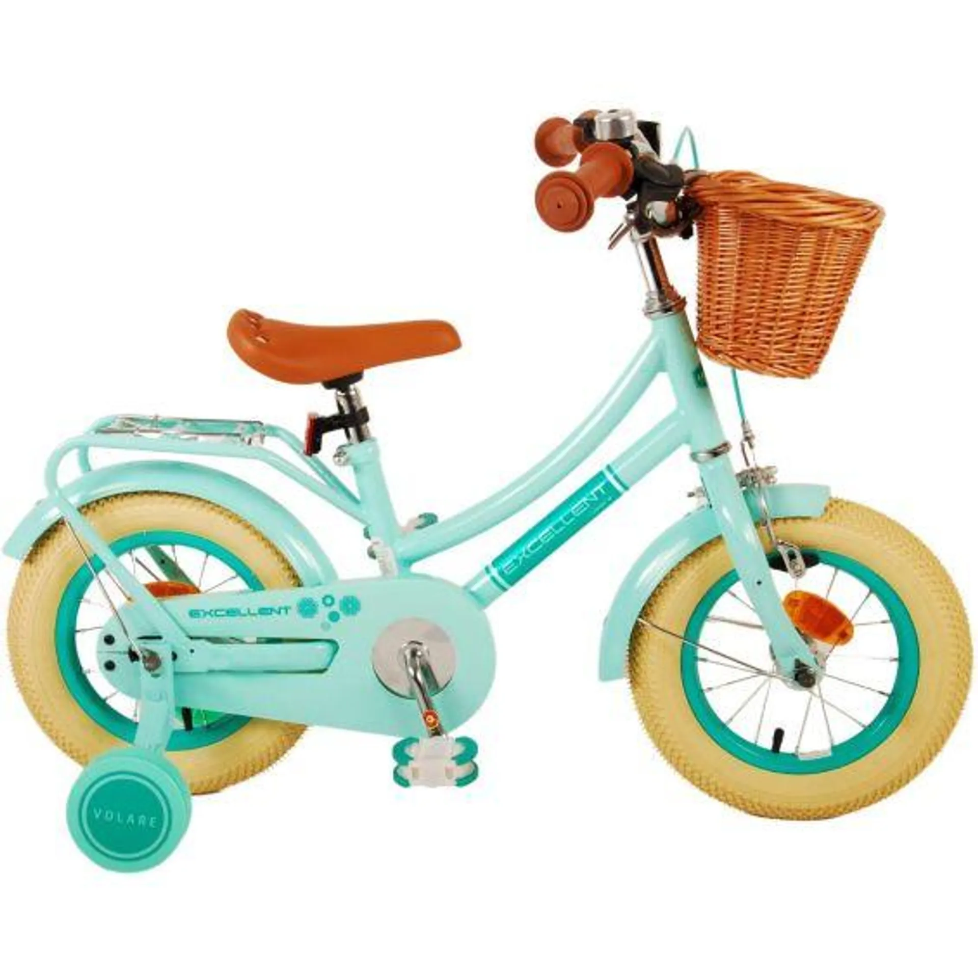 Volare Kinderfiets Excellent 12 inch Groen met mandje