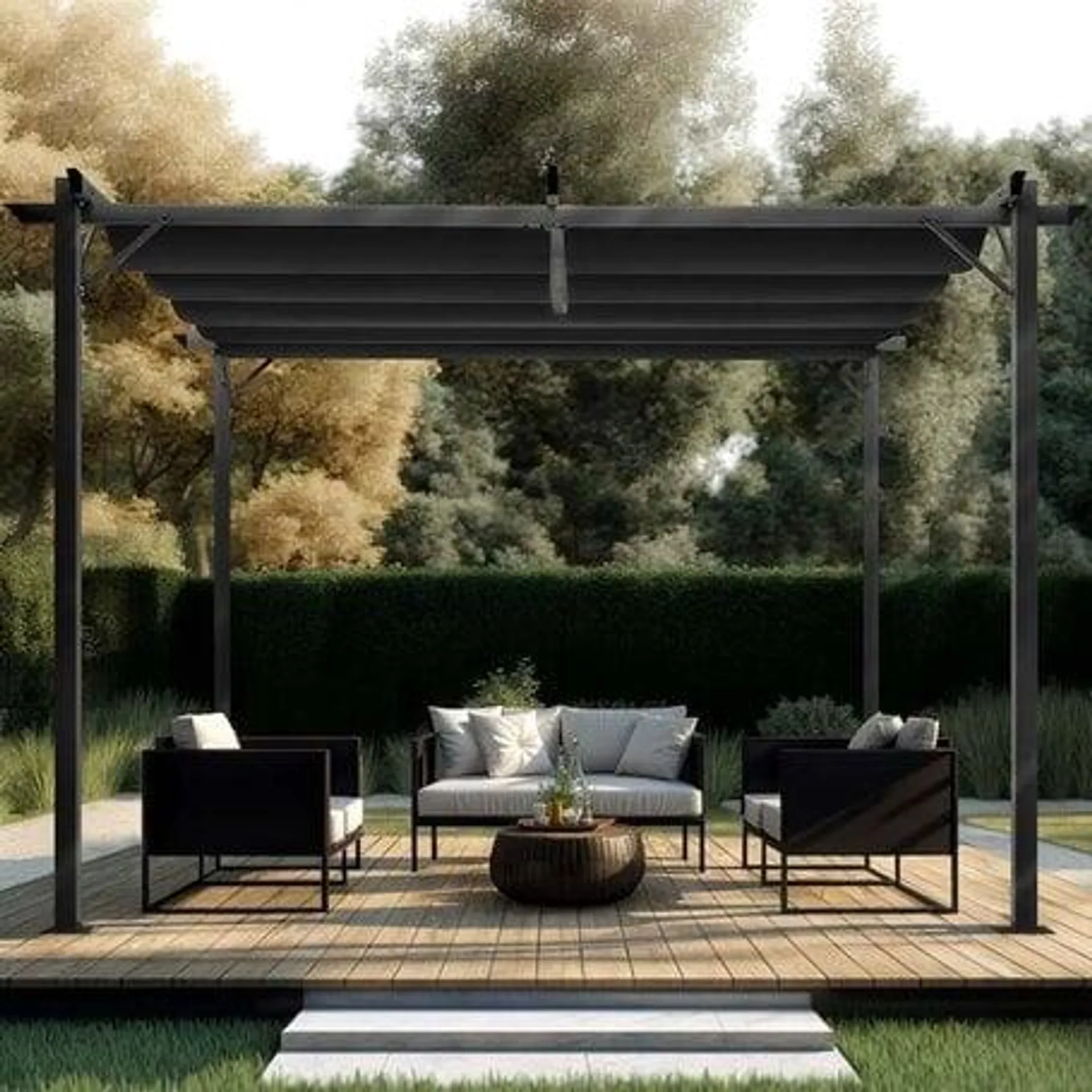 Zonwerende Pergola - 3 x 3 Meter