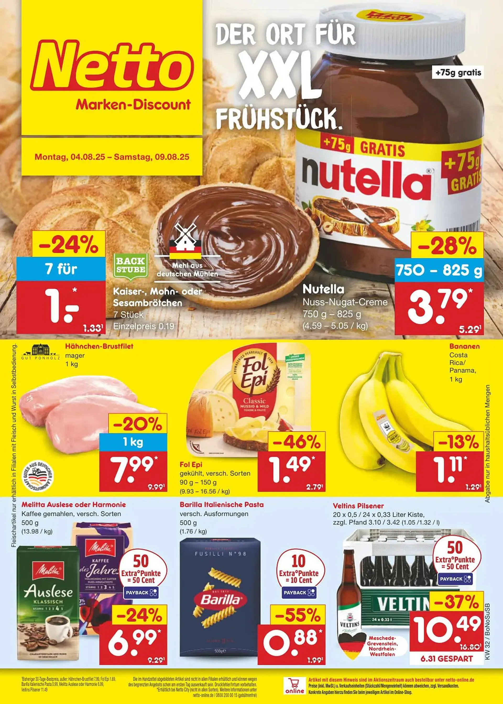 Netto Marken-Discount DE folder van 4 augustus tot 9 augustus 2025 - Folder pagina 1