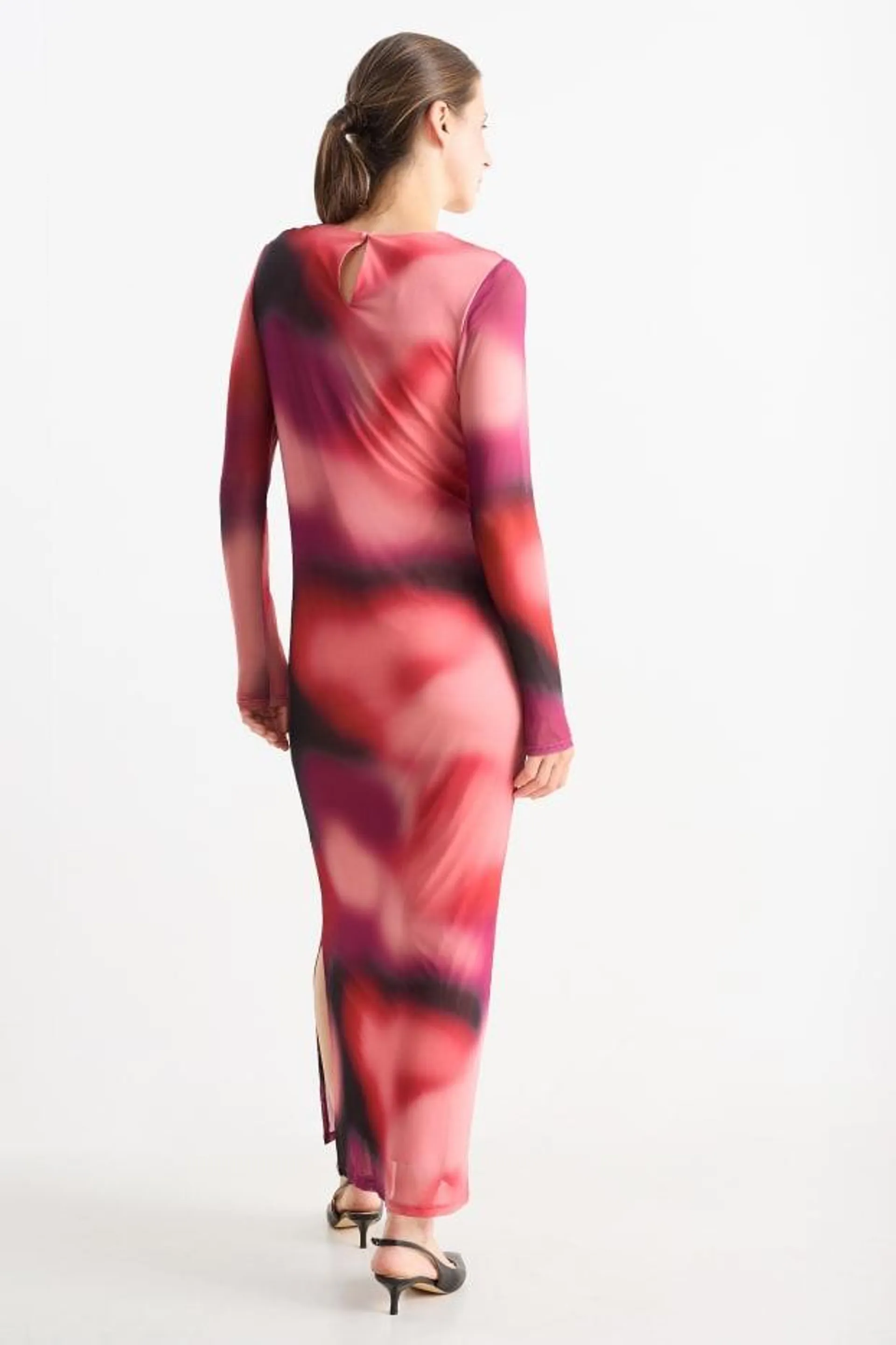 Draped dress - patterned