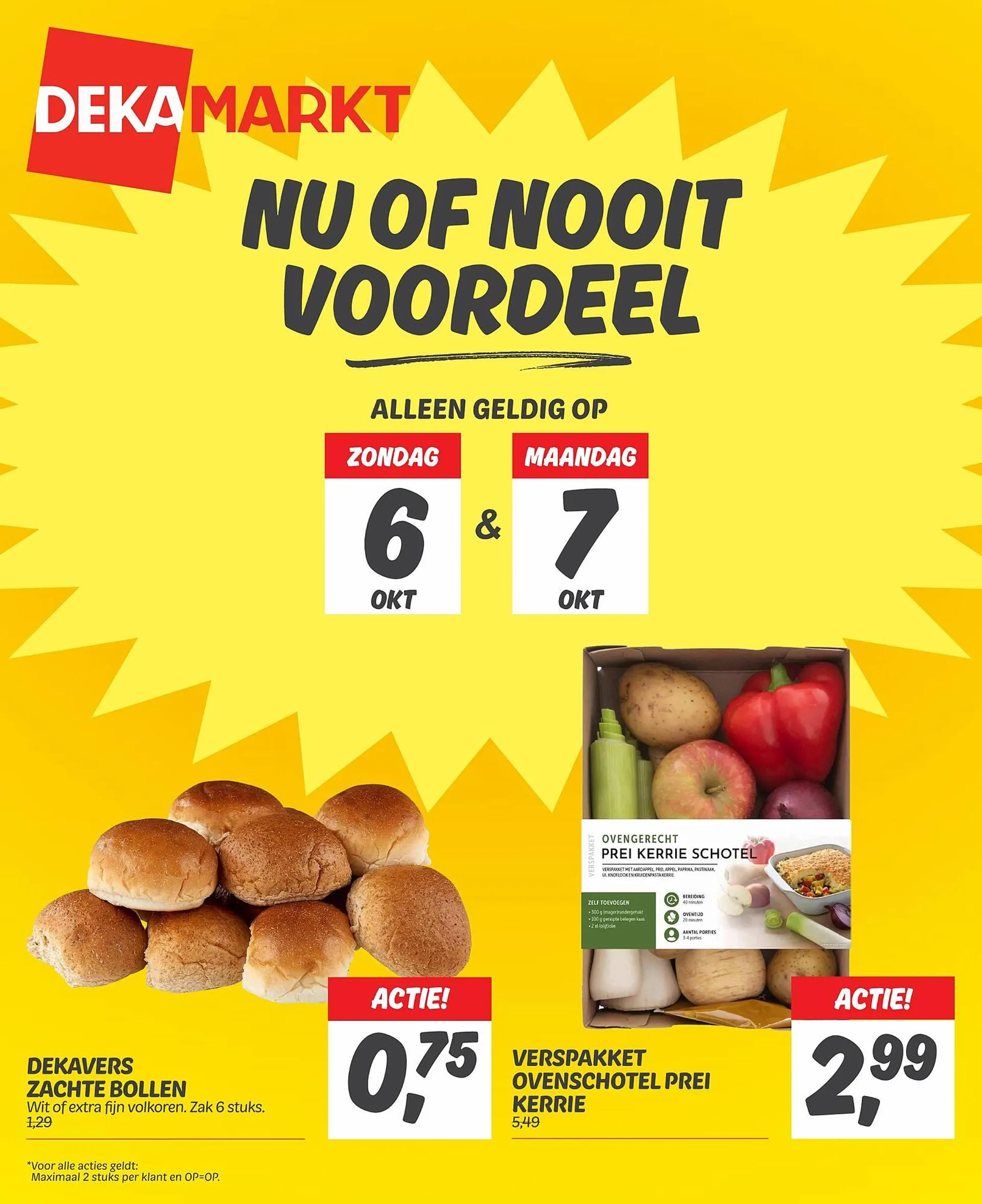 Dekamarkt folder - Nu of Nooit voordeel - 1