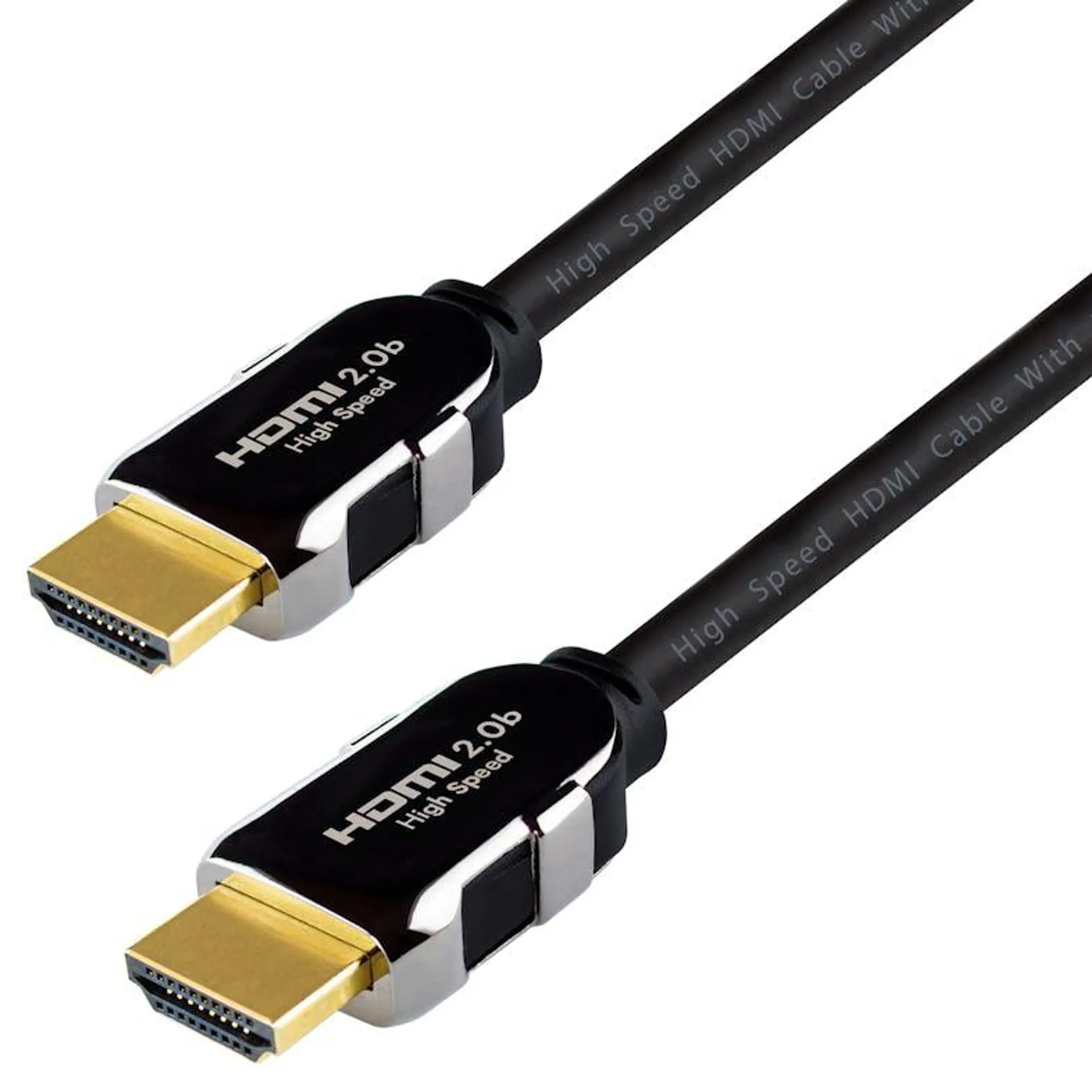 Qnected® Premium HDMI 2.0b Kabel 0,5 meter - 4K@60Hz HDR, High Speed met Ethernet, 18 Gbps - Vergulde Contacten, Drievoudige Afscherming