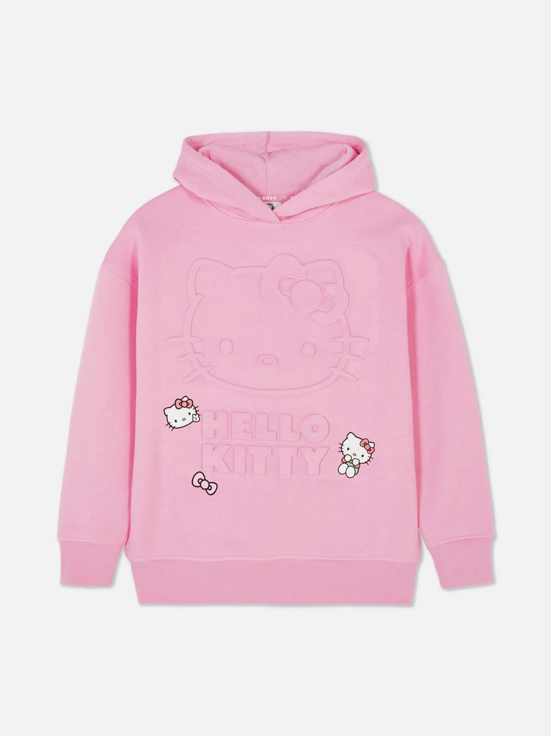 Hoodie met reliëfprint Hello Kitty