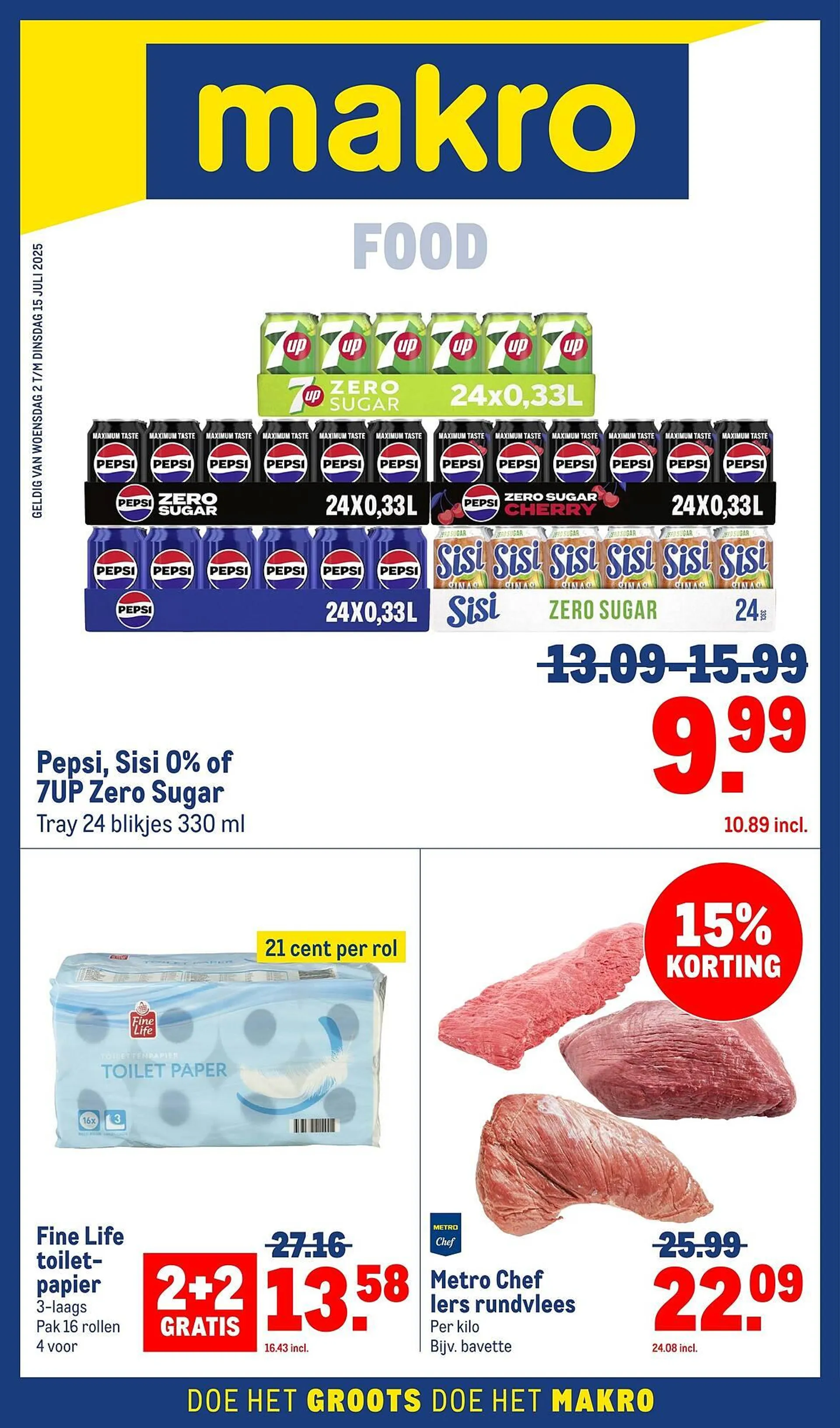 Makro folder van 2 juli tot 15 juli 2025 - Folder pagina 1