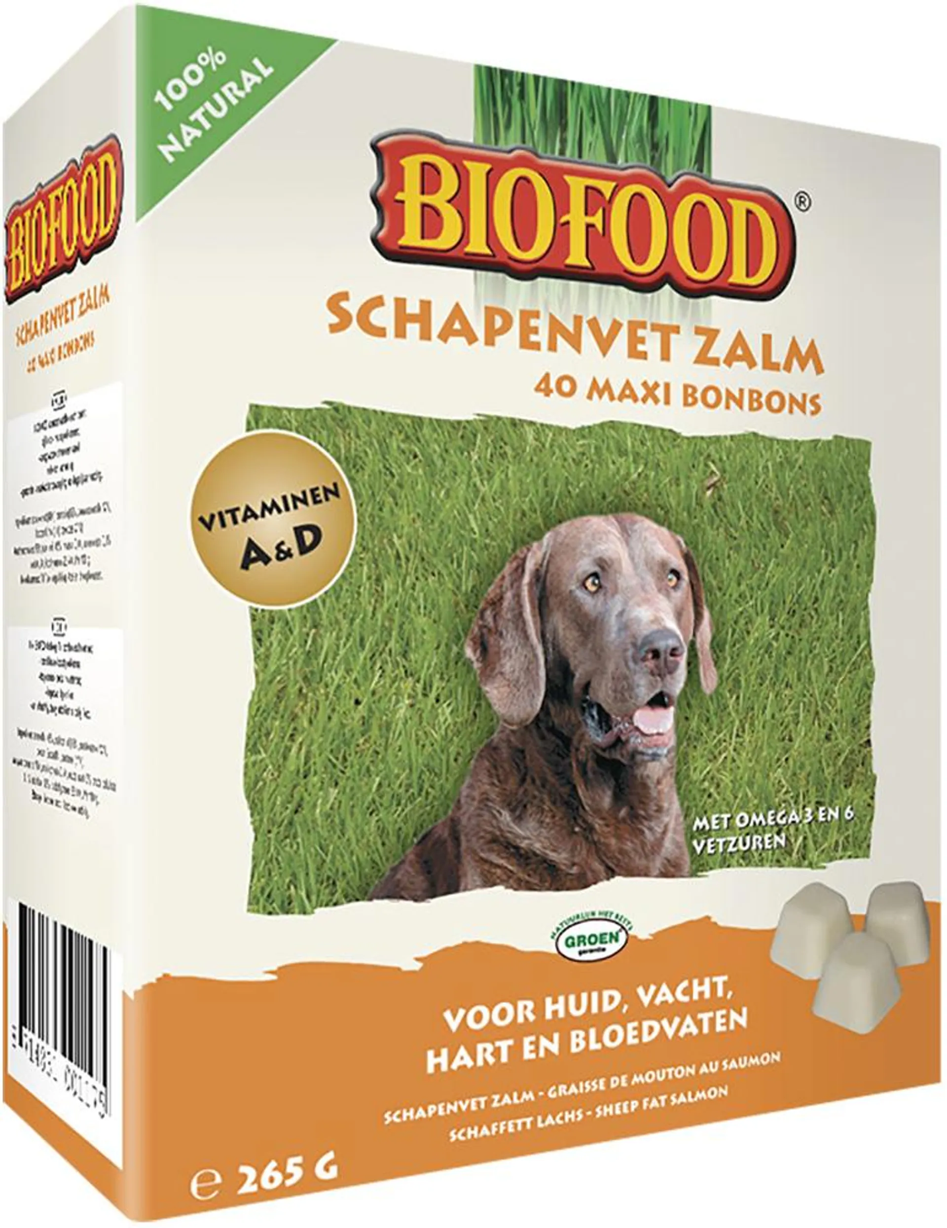 Biofood schapenvet maxi zalm 40st