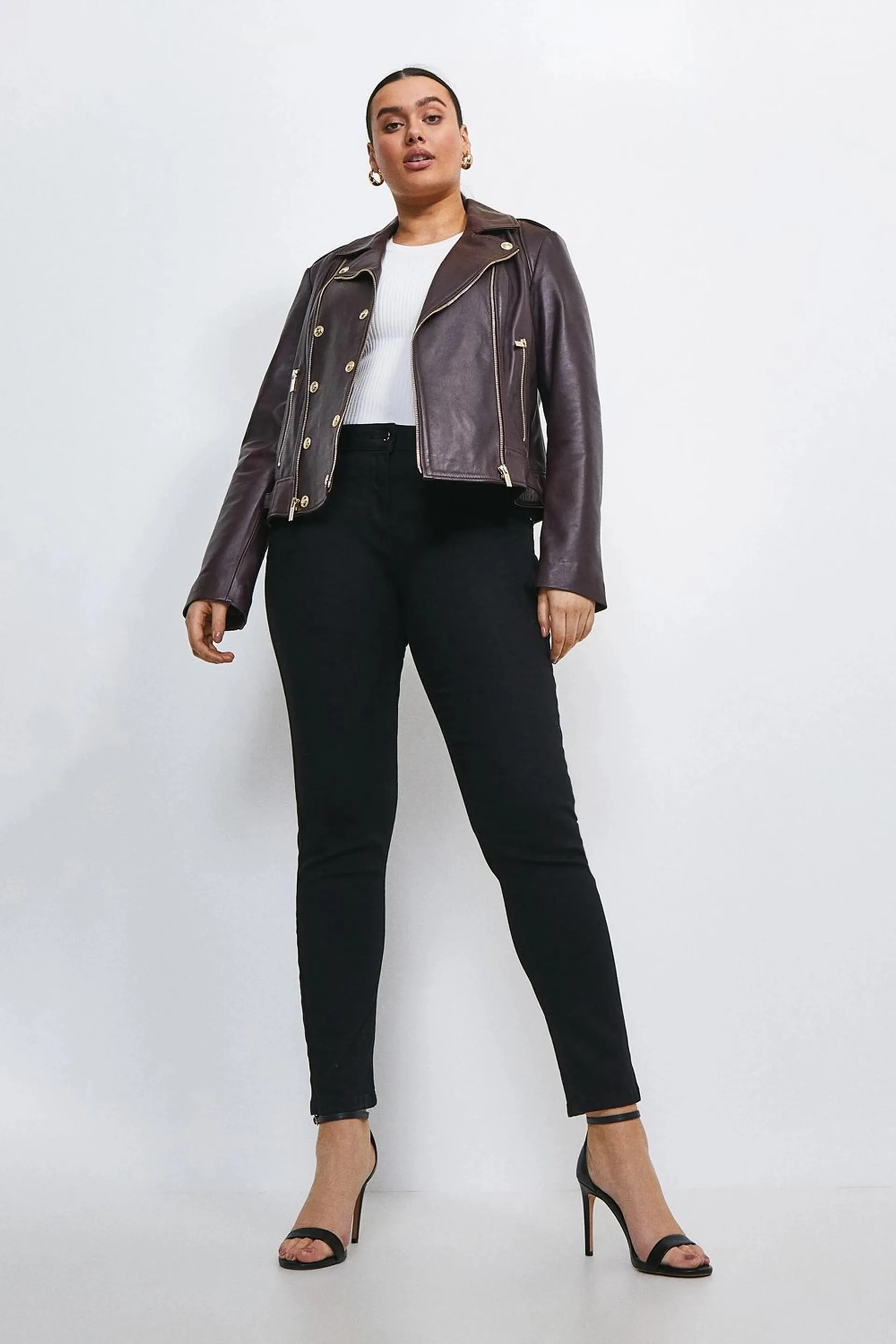 Plus Size Tailored Mid Rise Skinny Jeans