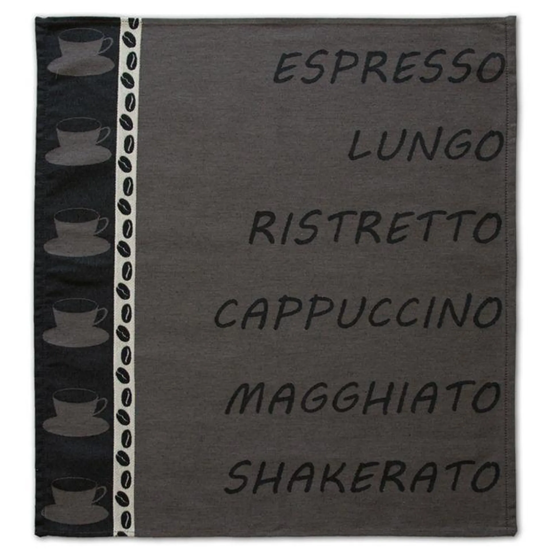 DDDDD Theedoek Ristretto 60x65cm - anthracite - set van 6