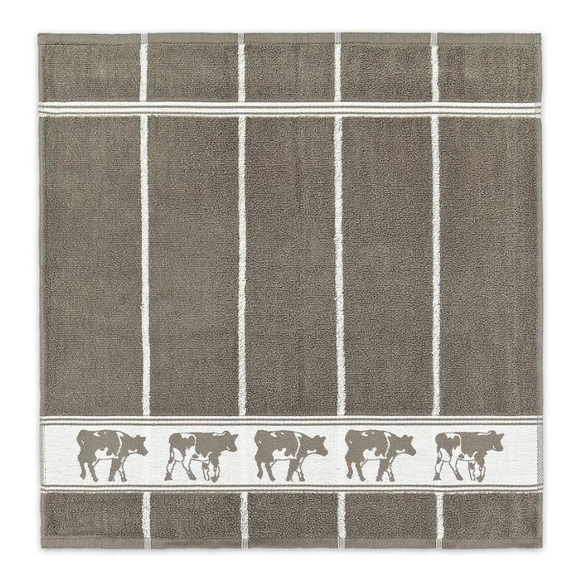 DDDDD Keukendoek Zwart Bont 50x55cm - taupe - set van 6