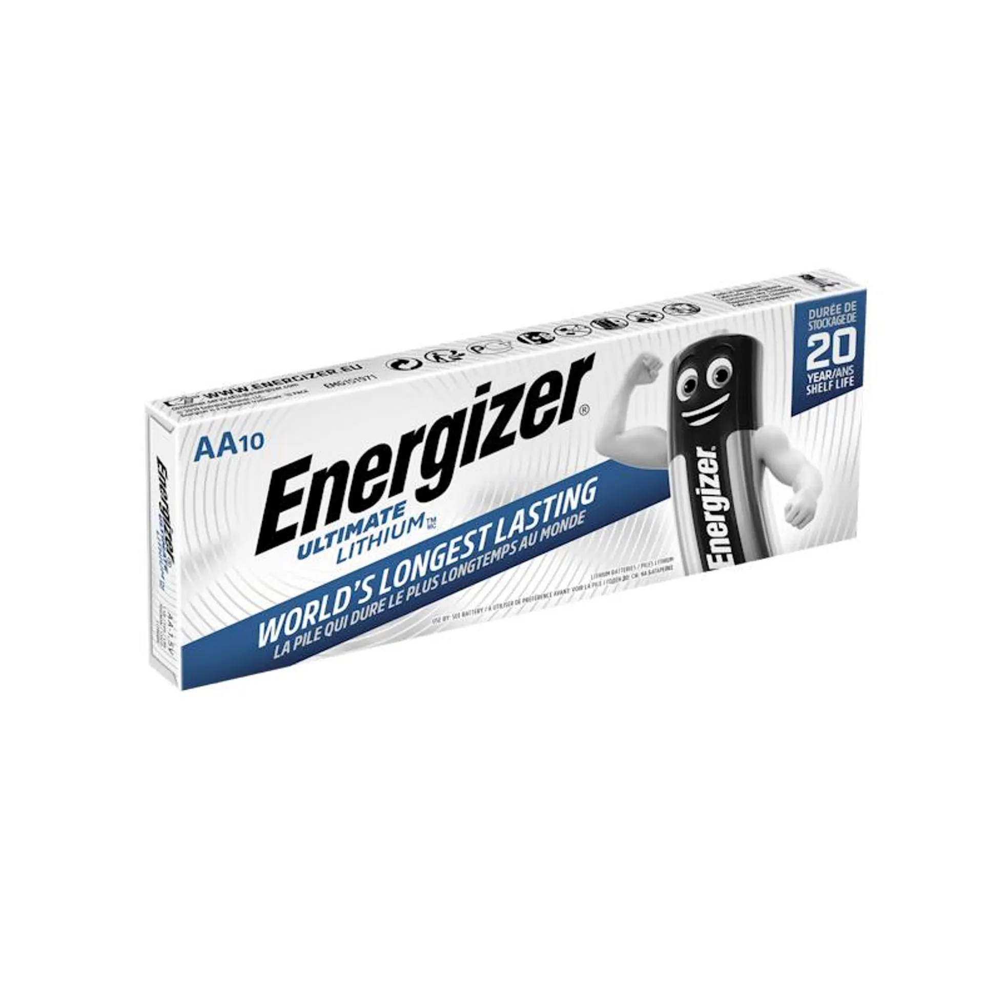 Energizer batterijen Ultimate Lithium AA/L91, pak van 10 stuks