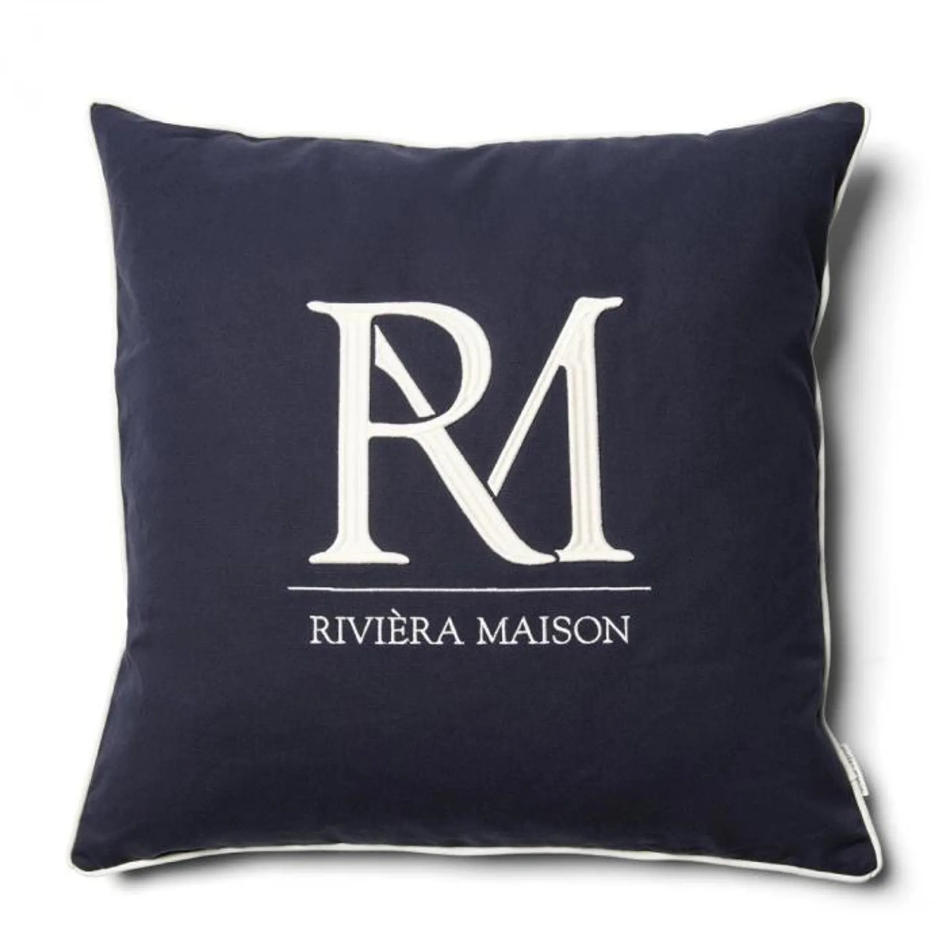 Pillow Cover RM Monogram, blue, 60x60