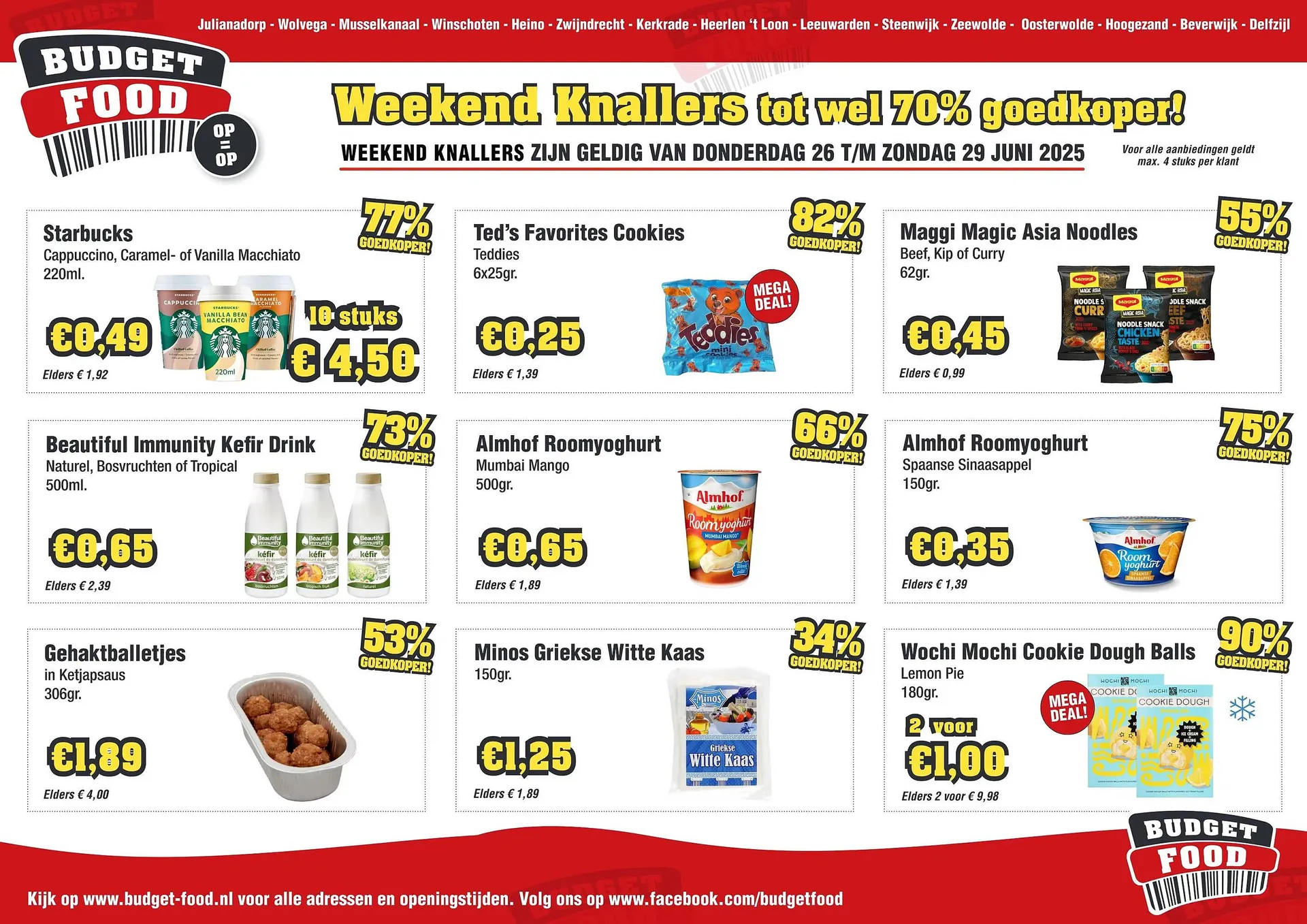 Budget Food folder van 26 juni tot 29 juni 2025 - Folder pagina 1