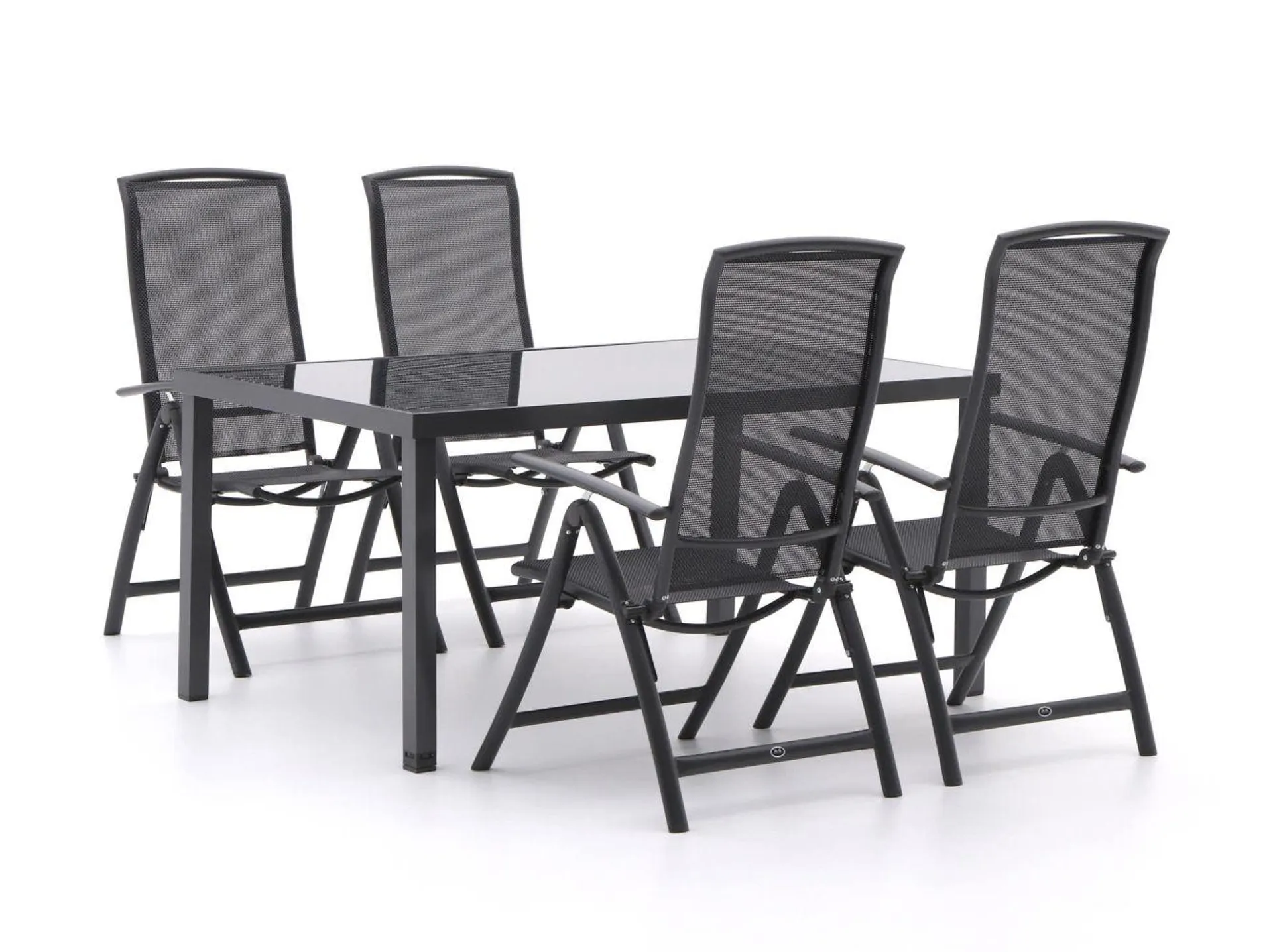 R&S Design Capri/Caluso 160cm dining tuinset 5-delig verstelbaar