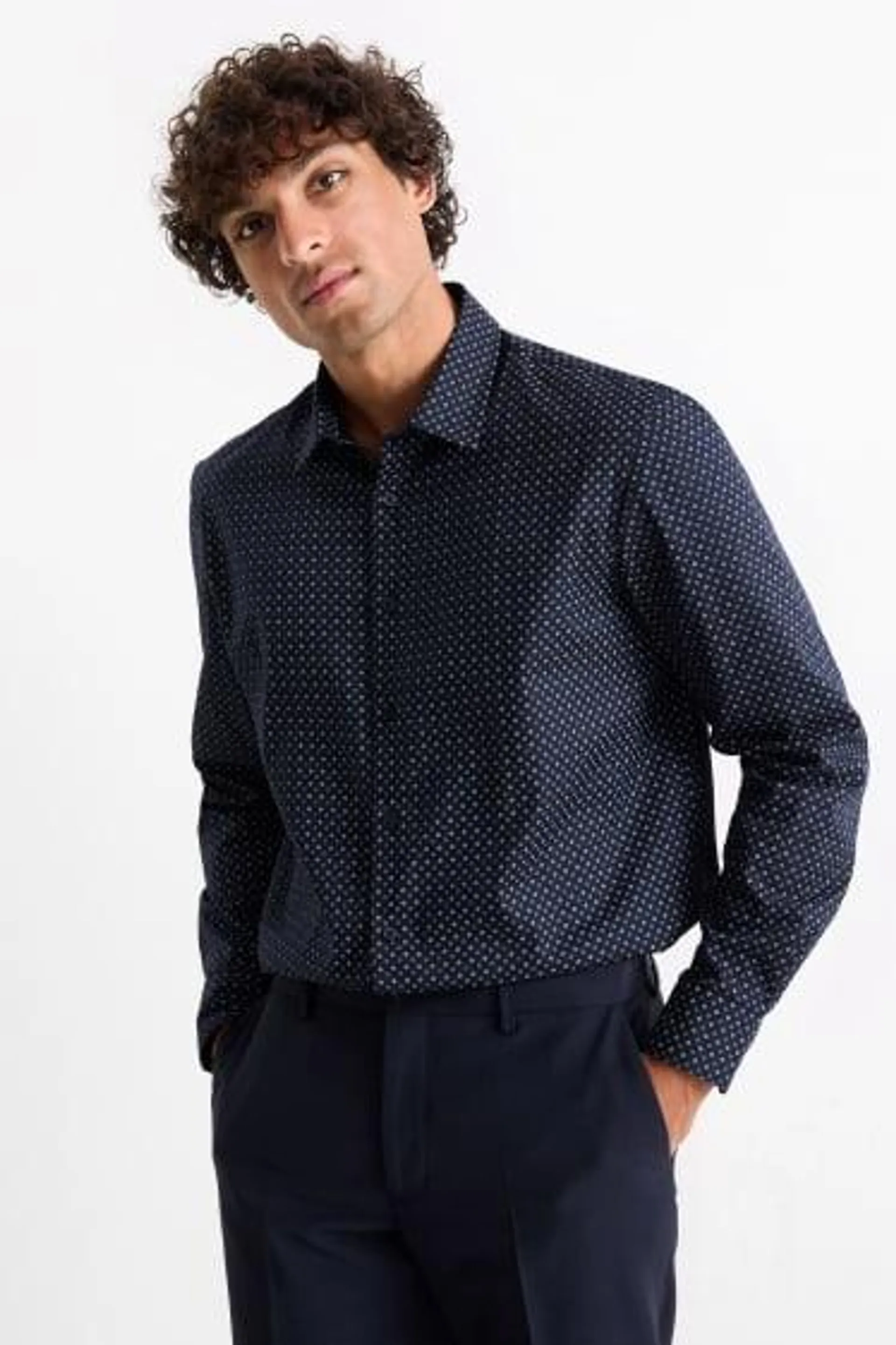 Business shirt - regular fit - kent collar - easy-iron