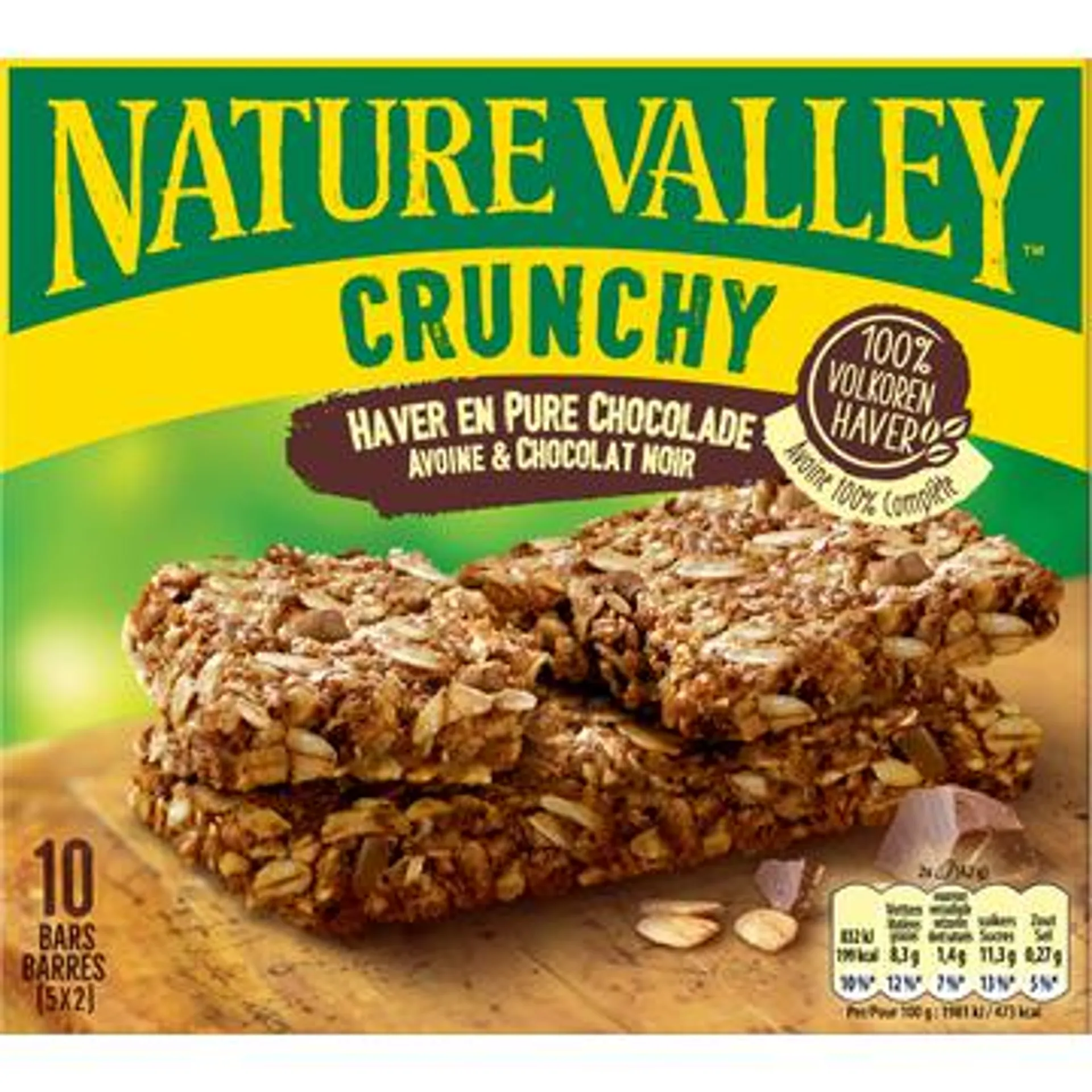 Nature Valley Crunchy Haver en Pure Chocolade 10 Bars 5 x 42g