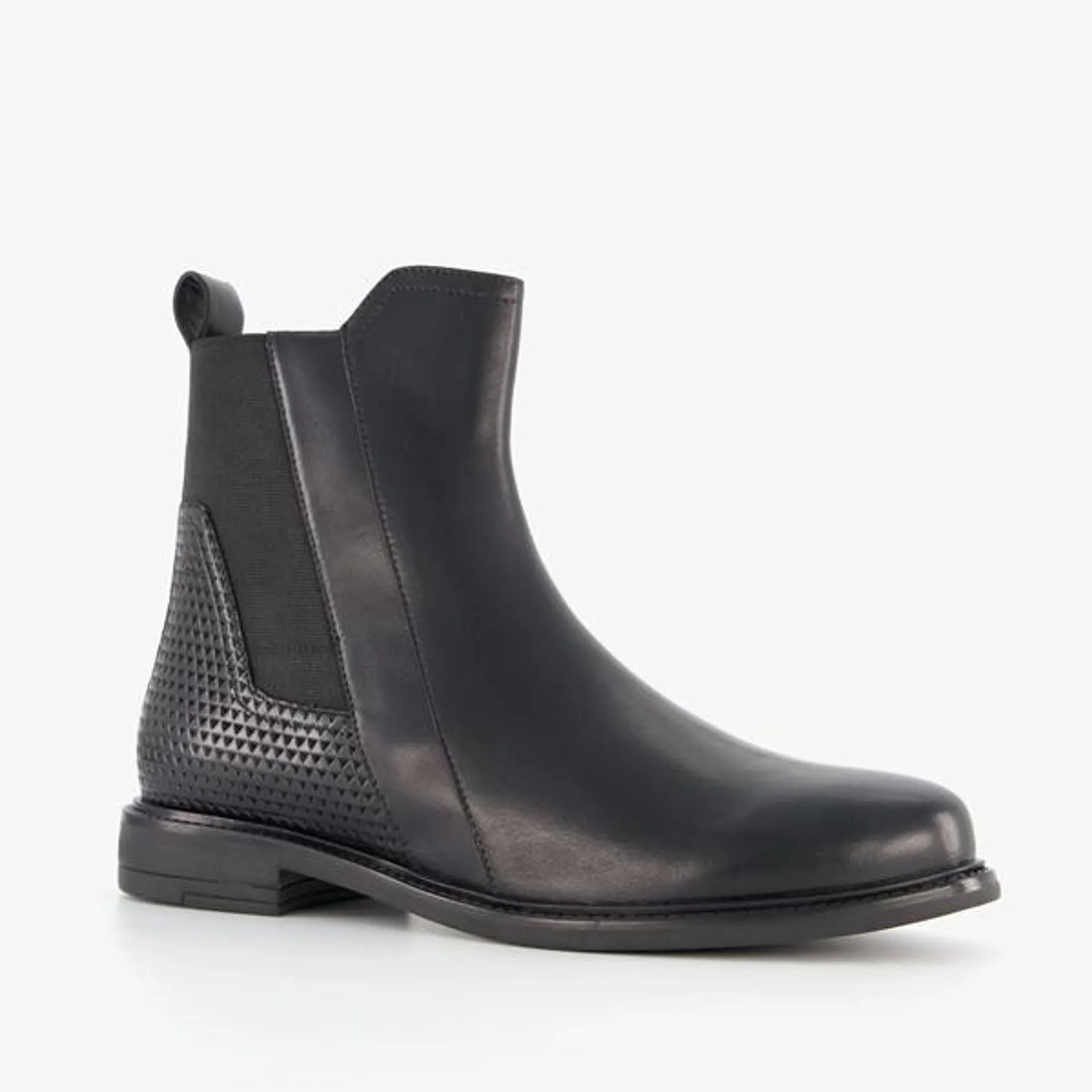 Hush Puppies leren dames chelsea boots zwart