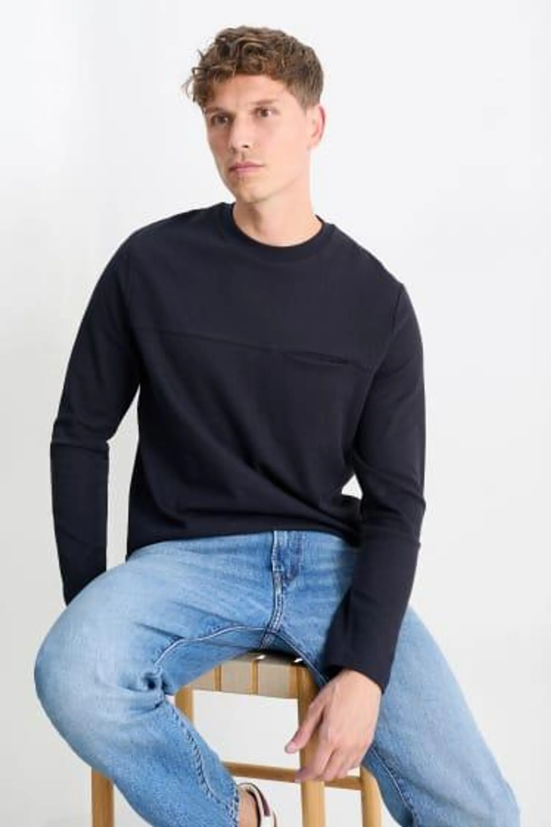 Long sleeve top - textured