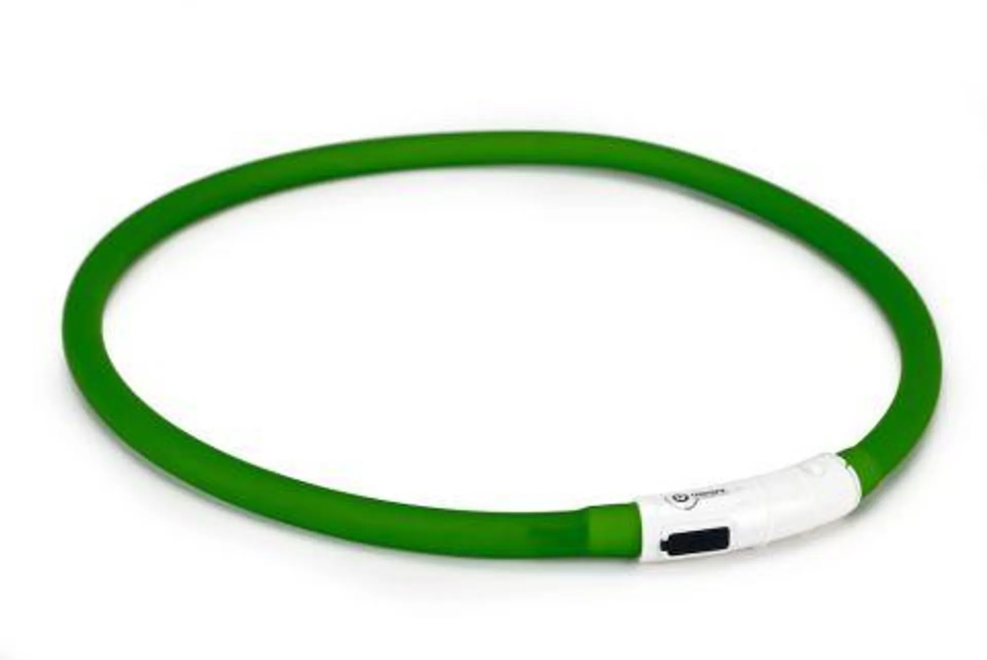 Beeztees Dogini USB - Lichtgevende Halsband - Hond - Groen - Siliconen - Medium - 70cm x 10mm