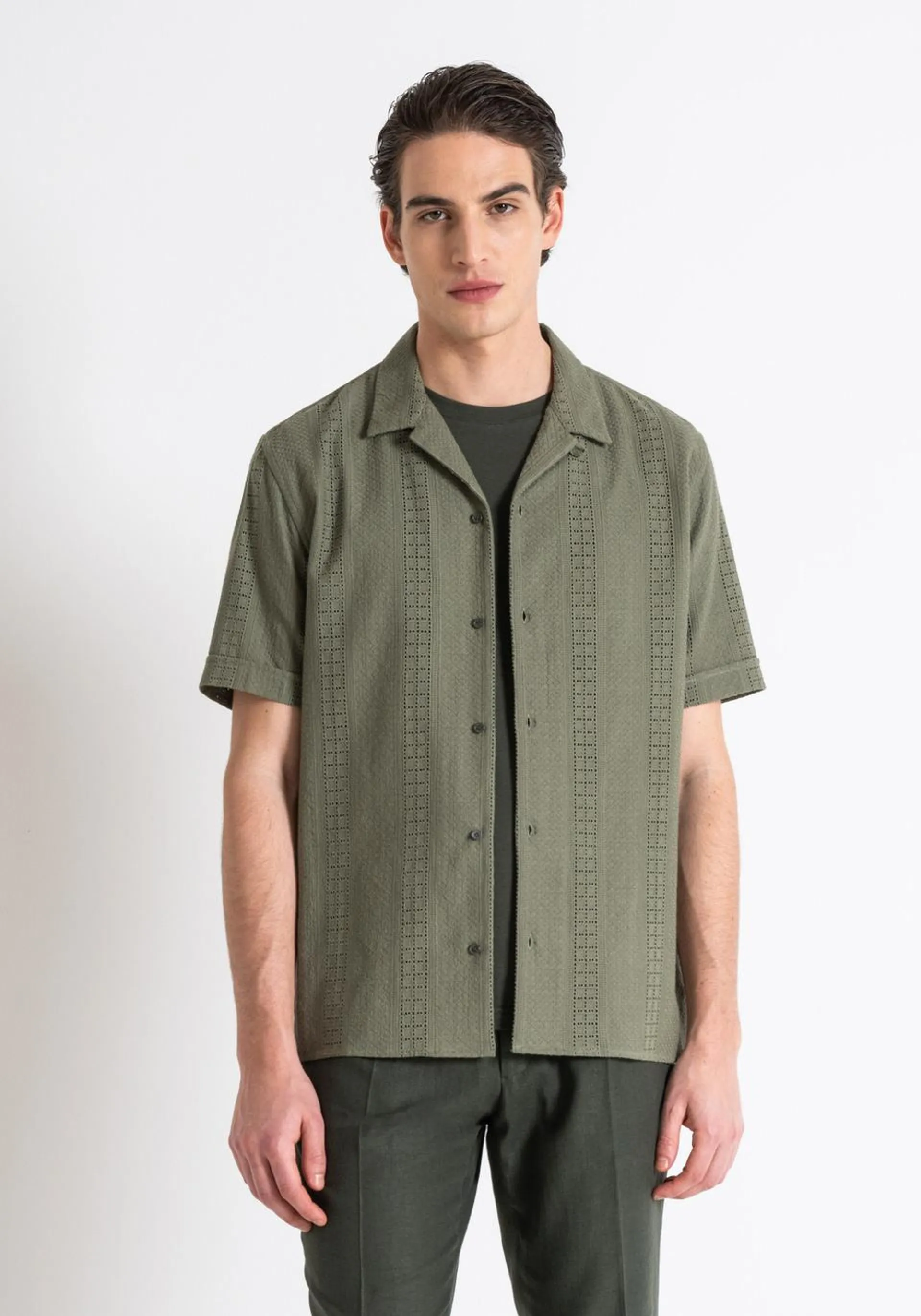 SAN GALLO LACE REGULAR STRAIGHT FIT "HONOLULU" SHIRT