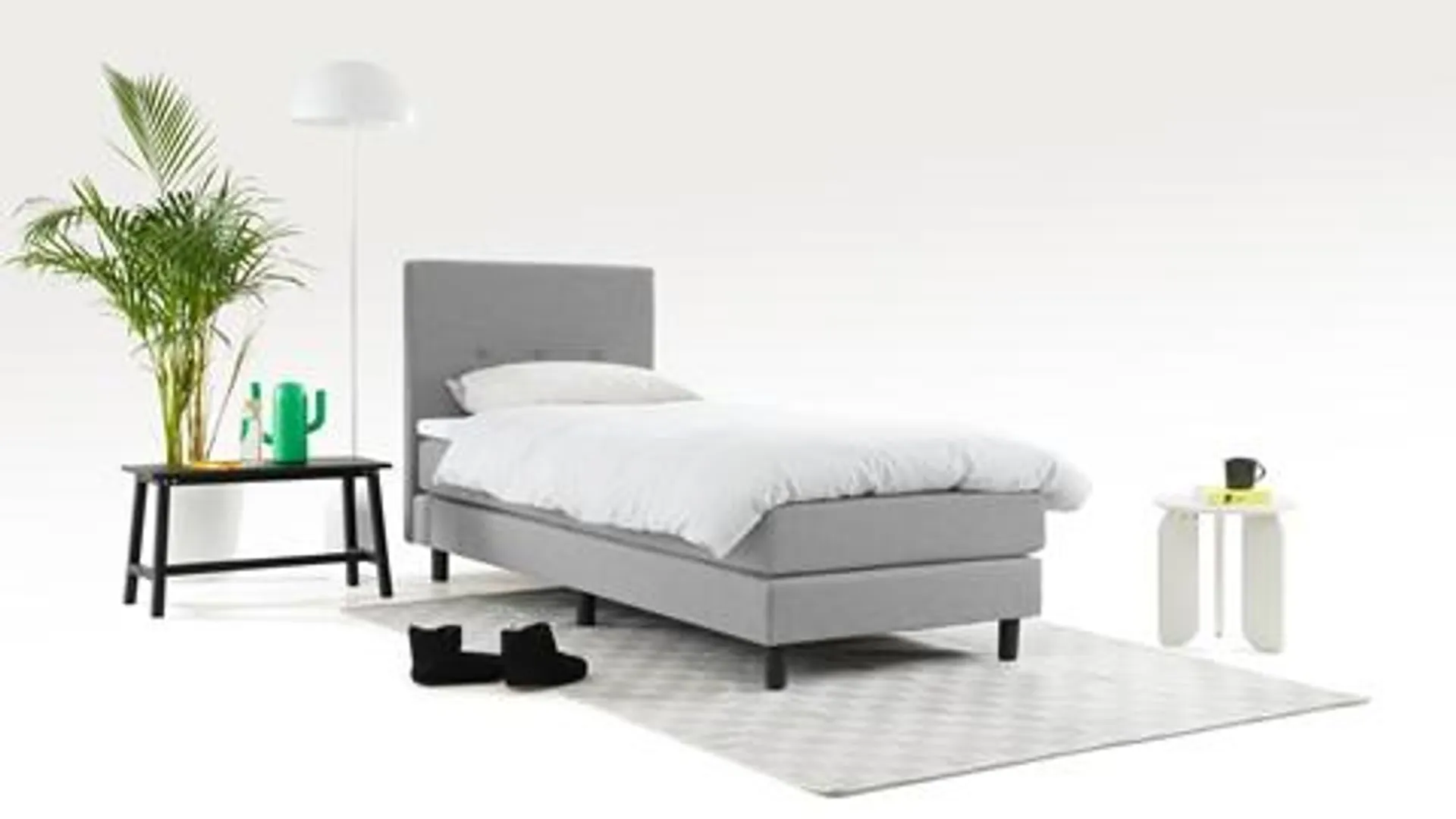 Boxspring Invito vlak met gestoffeerd matras