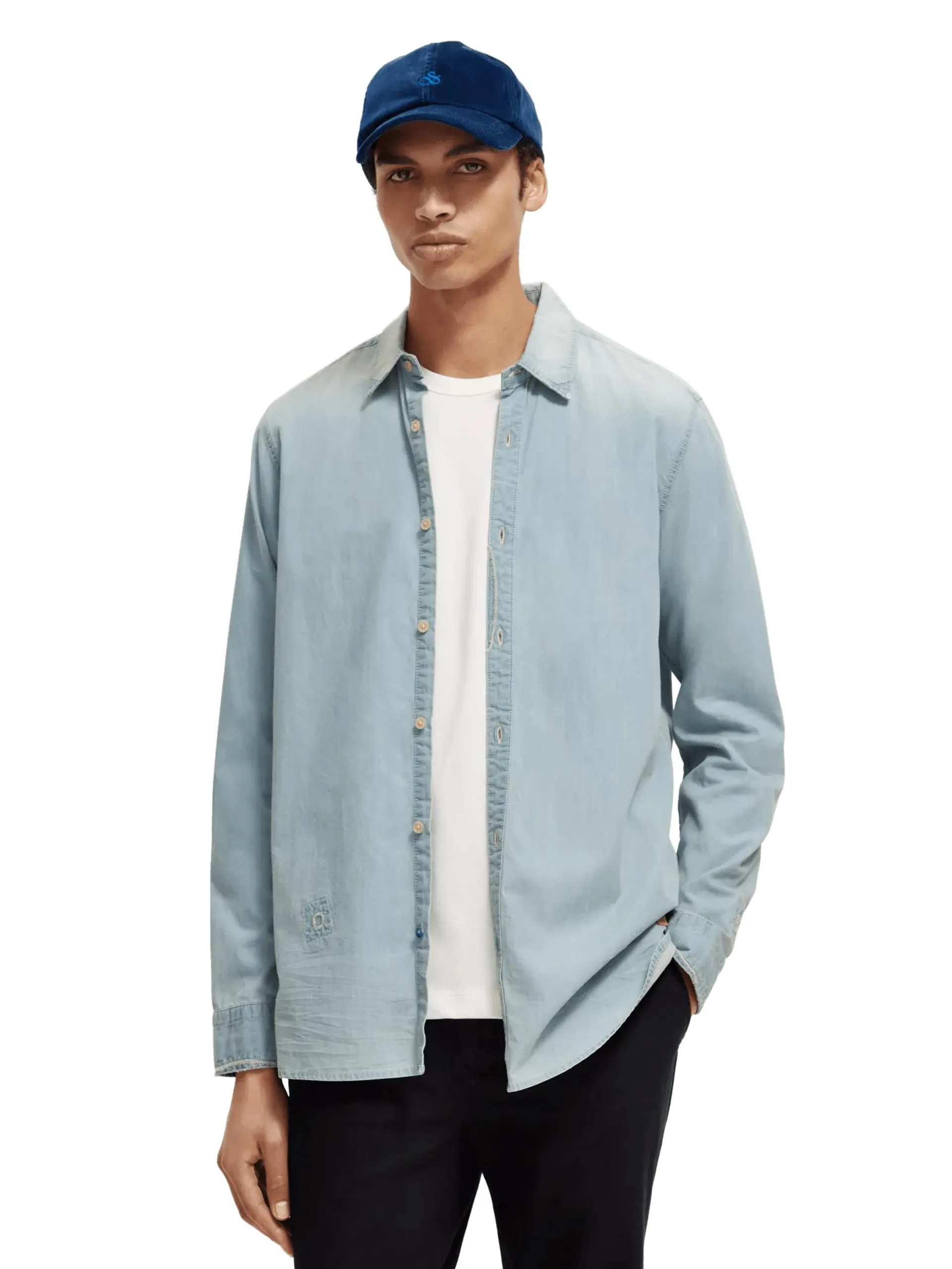 Regular fit denim shirt