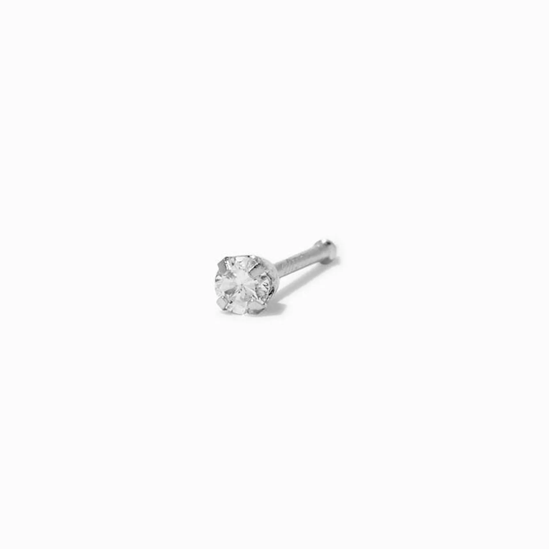 14KT White Gold with Lab Grown Diamond Nose Piercing Kit