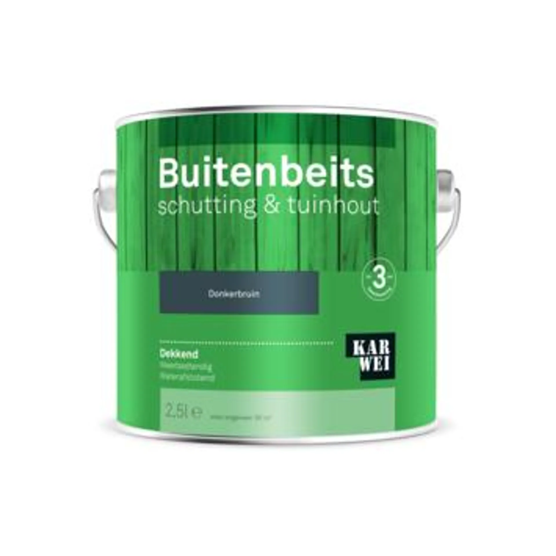 KARWEI buitenbeits schutting & tuinhout dekkend donkerbruin 2,5 liter