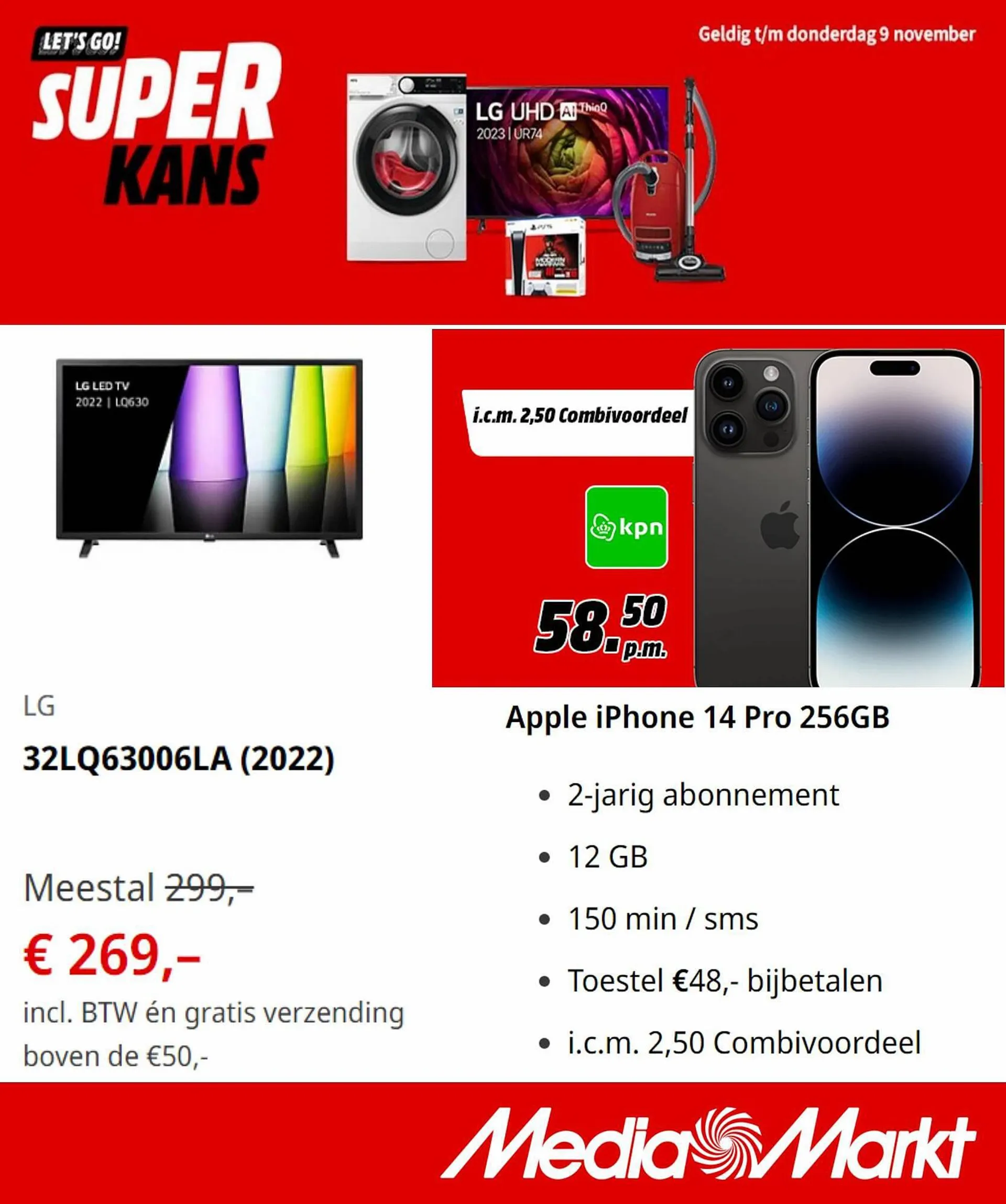 MediaMarkt folder van 6 november tot 9 november 2023 - Folder pagina 1