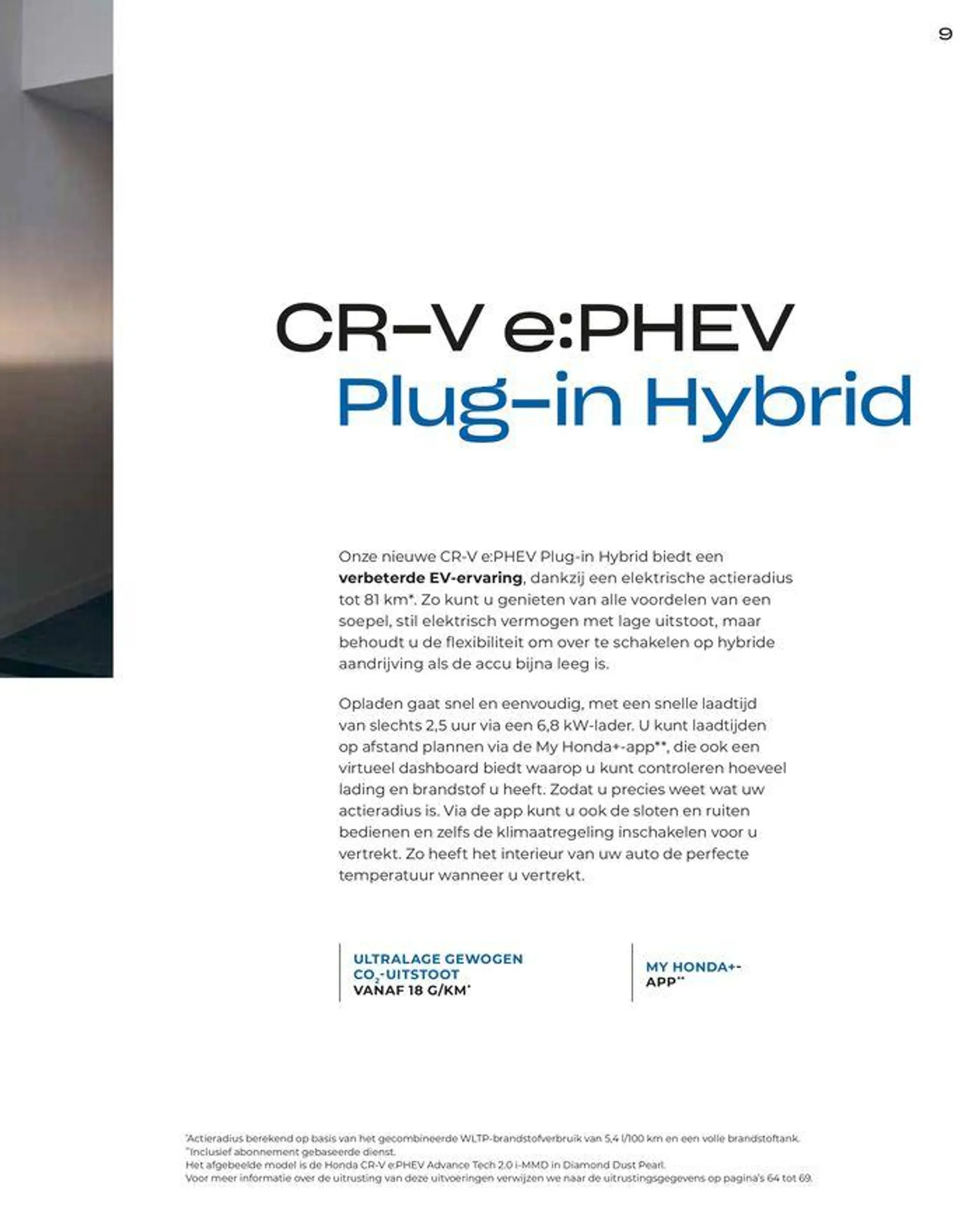 Honda CR-V e:HEV &amp; e:PHEV — Brochure van 28 juni tot 12 juli 2024 - Folder pagina 9