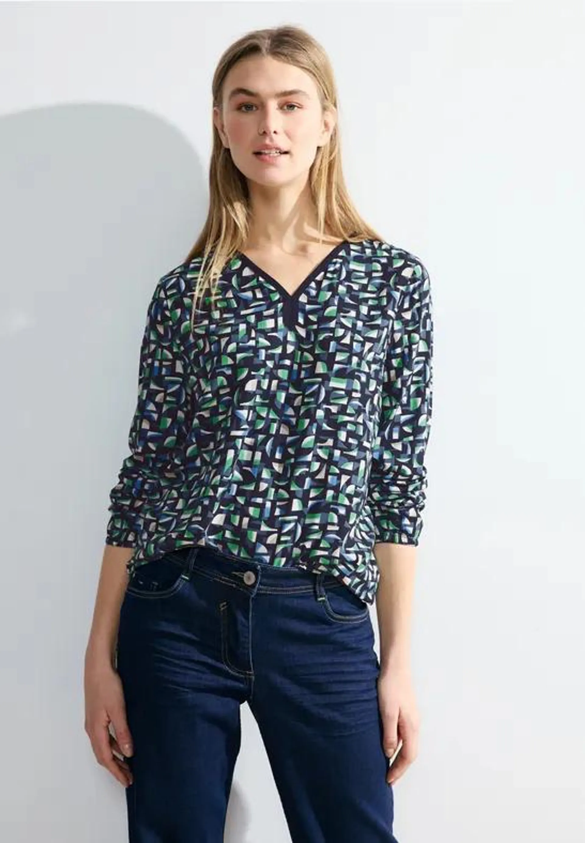 Viscose blouse met print