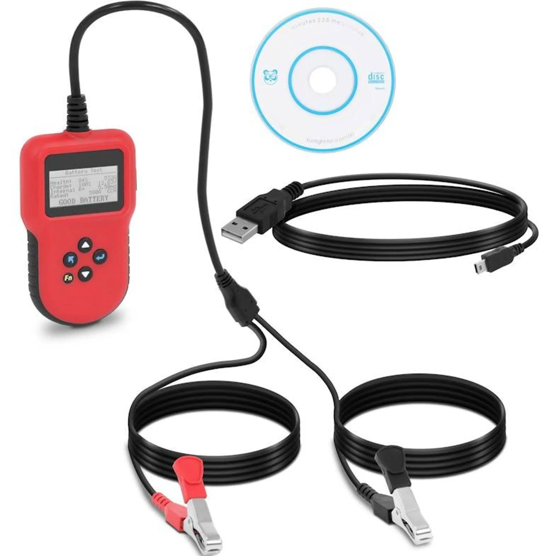 MSW Batterijtester auto digitaal - 12 V/24 V - LCD - meertalig