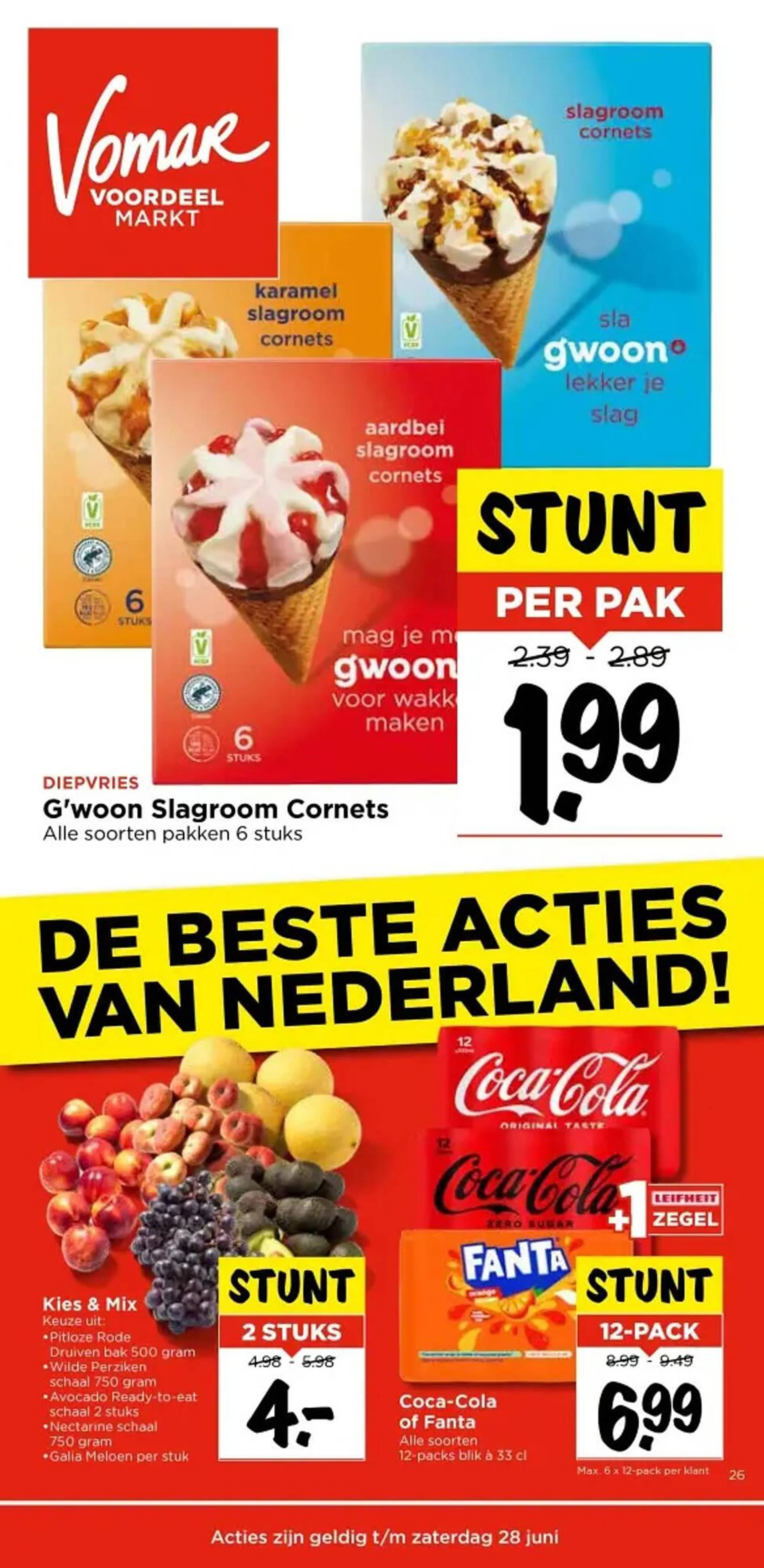 Vomar folder van 25 juni tot 28 juni 2025 - Folder pagina 1