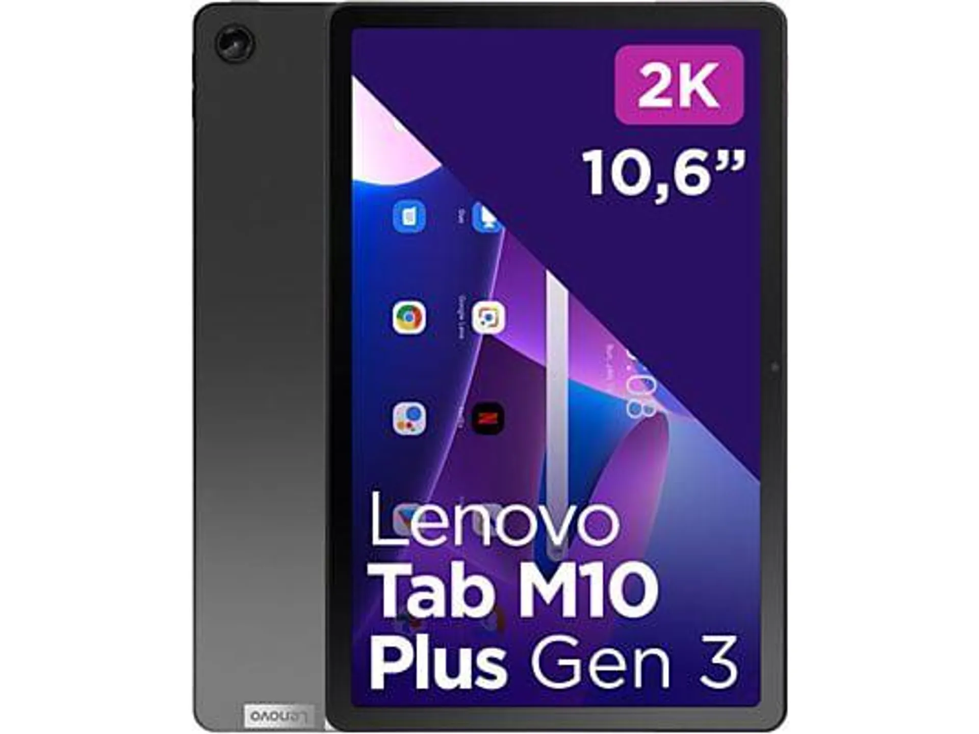 LENOVO Tab M10 Plus (3rd Gen) + Folio case - 10.6 inch - 128 GB - Grijs - WiFi