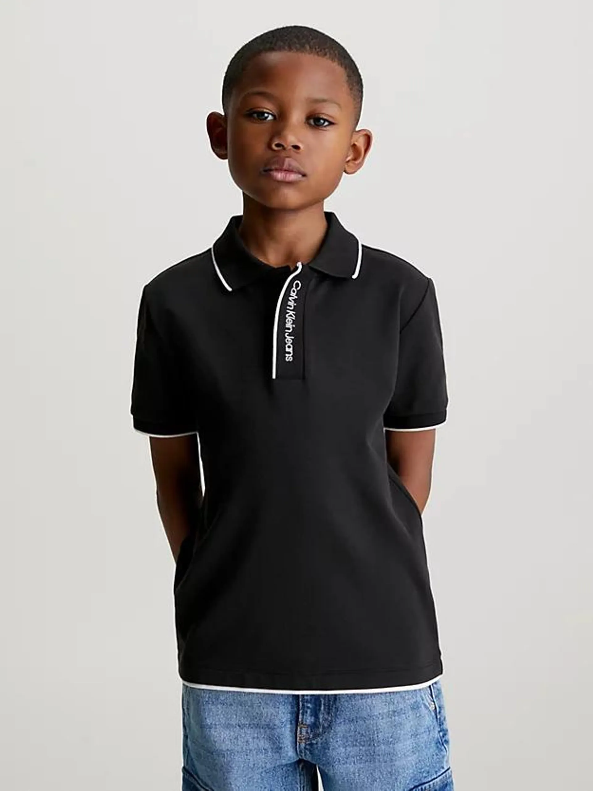 Poloshirt met kraag en logo