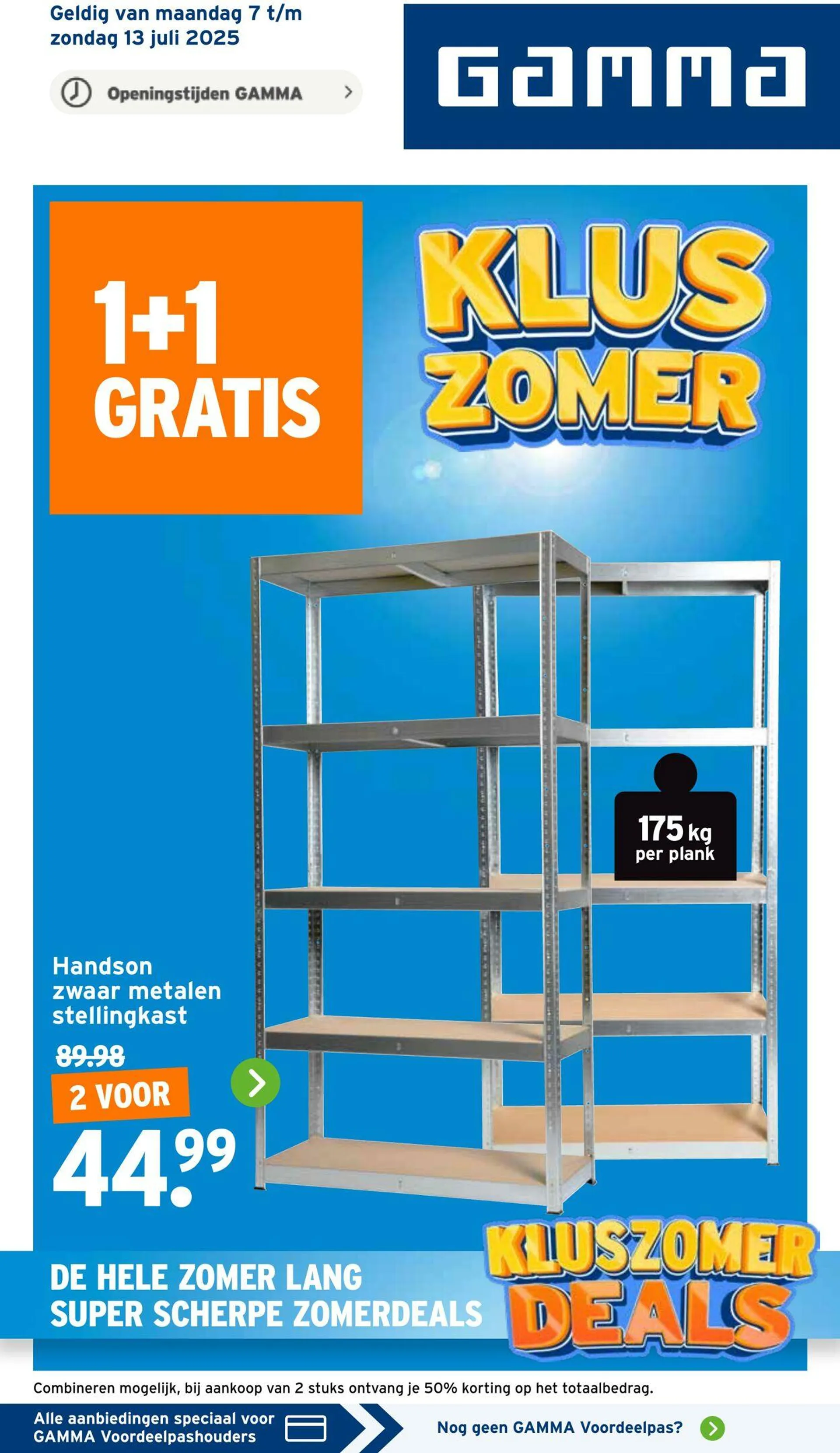 Gamma van 7 juli tot 13 juli 2025 - Folder pagina 1