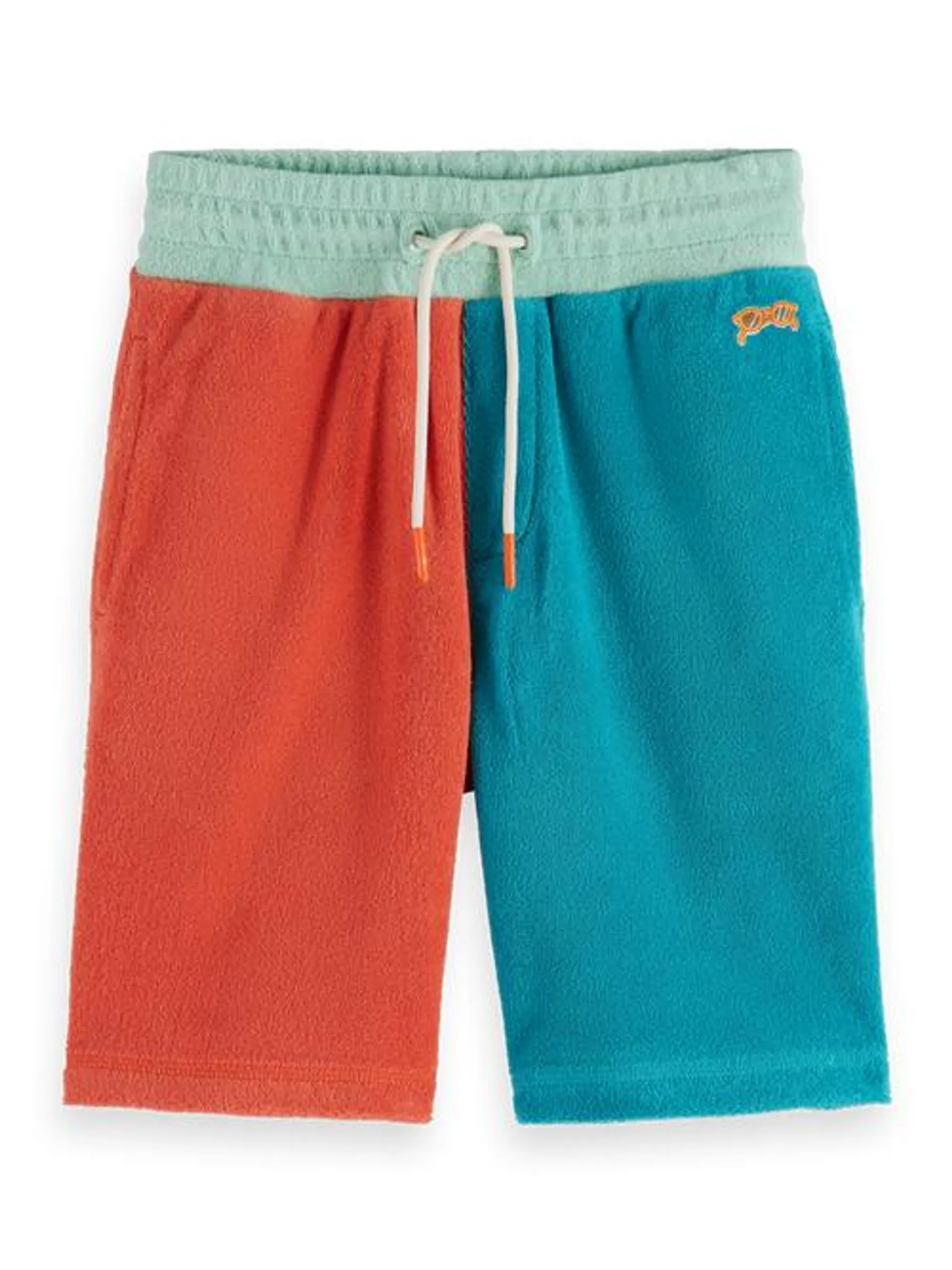 Mid-length - colour-block towelling sweatshorts